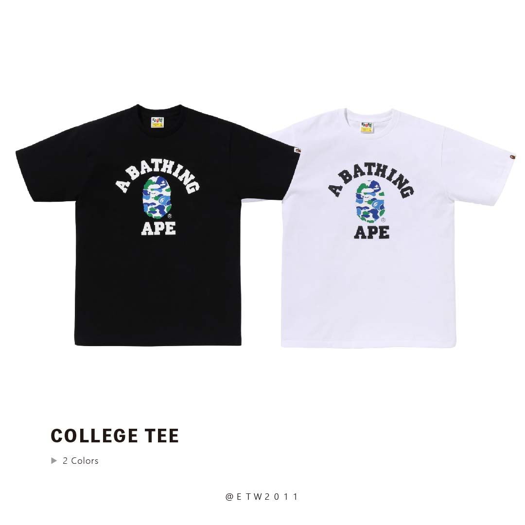 ☆ETW☆【EASY TO WEAR】BAPE COLLEGE TEE  短T 猿人 池袋 地區限定