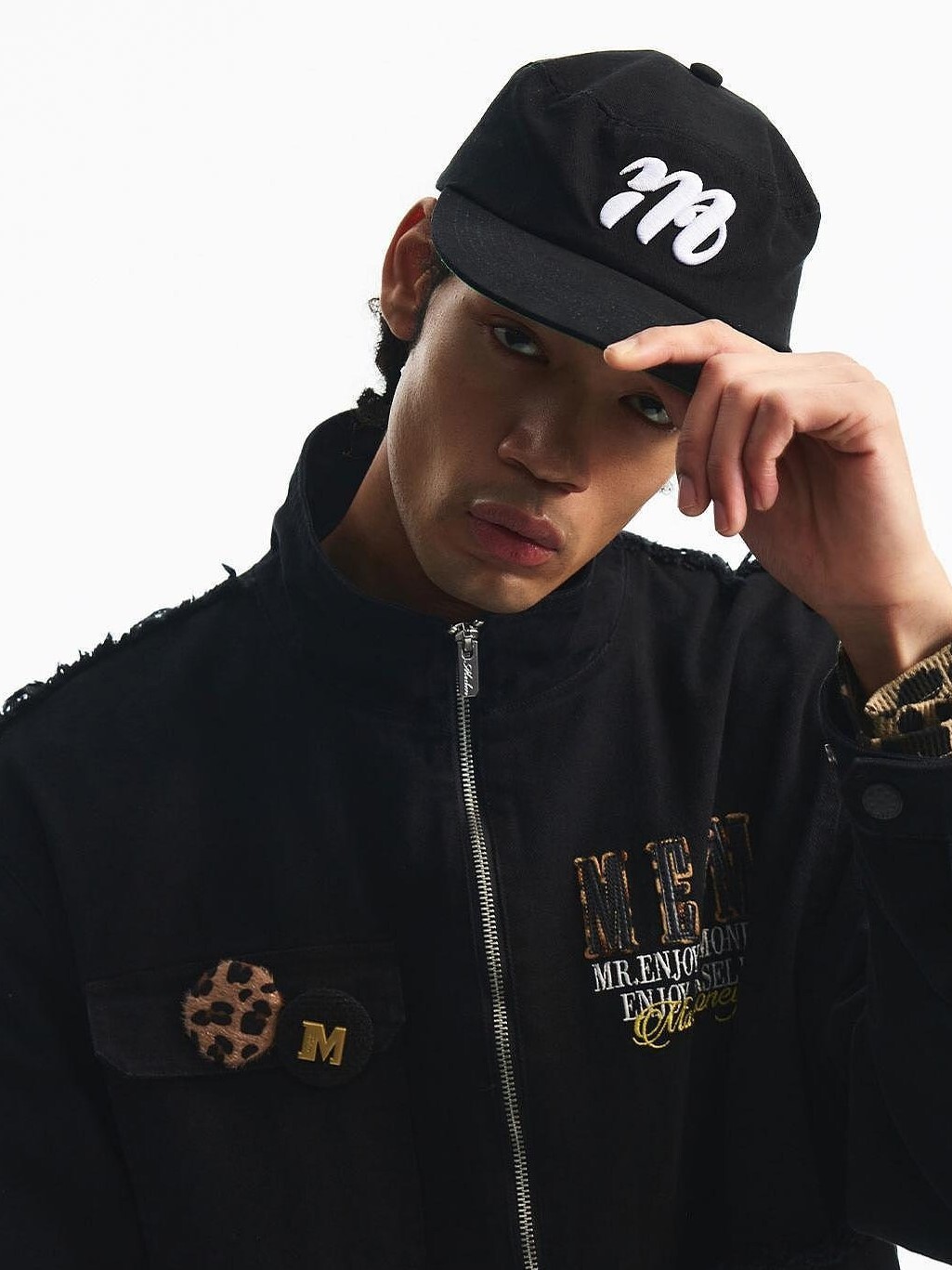 MEDM 簡約小標刺繡 復古條紋 藥盒帽