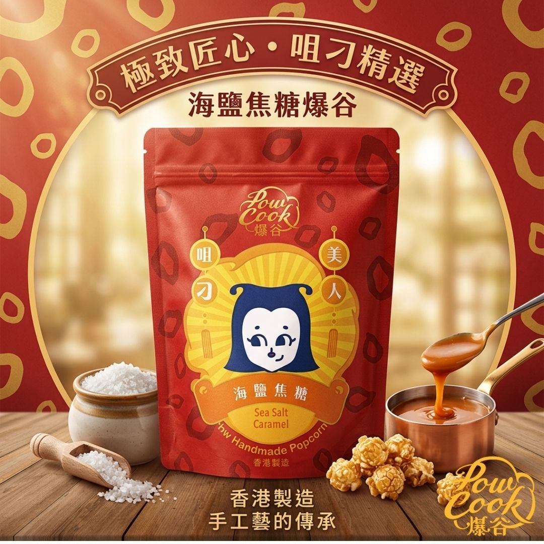 POWCOOKHK - Sea salt caramel popcorn -M package