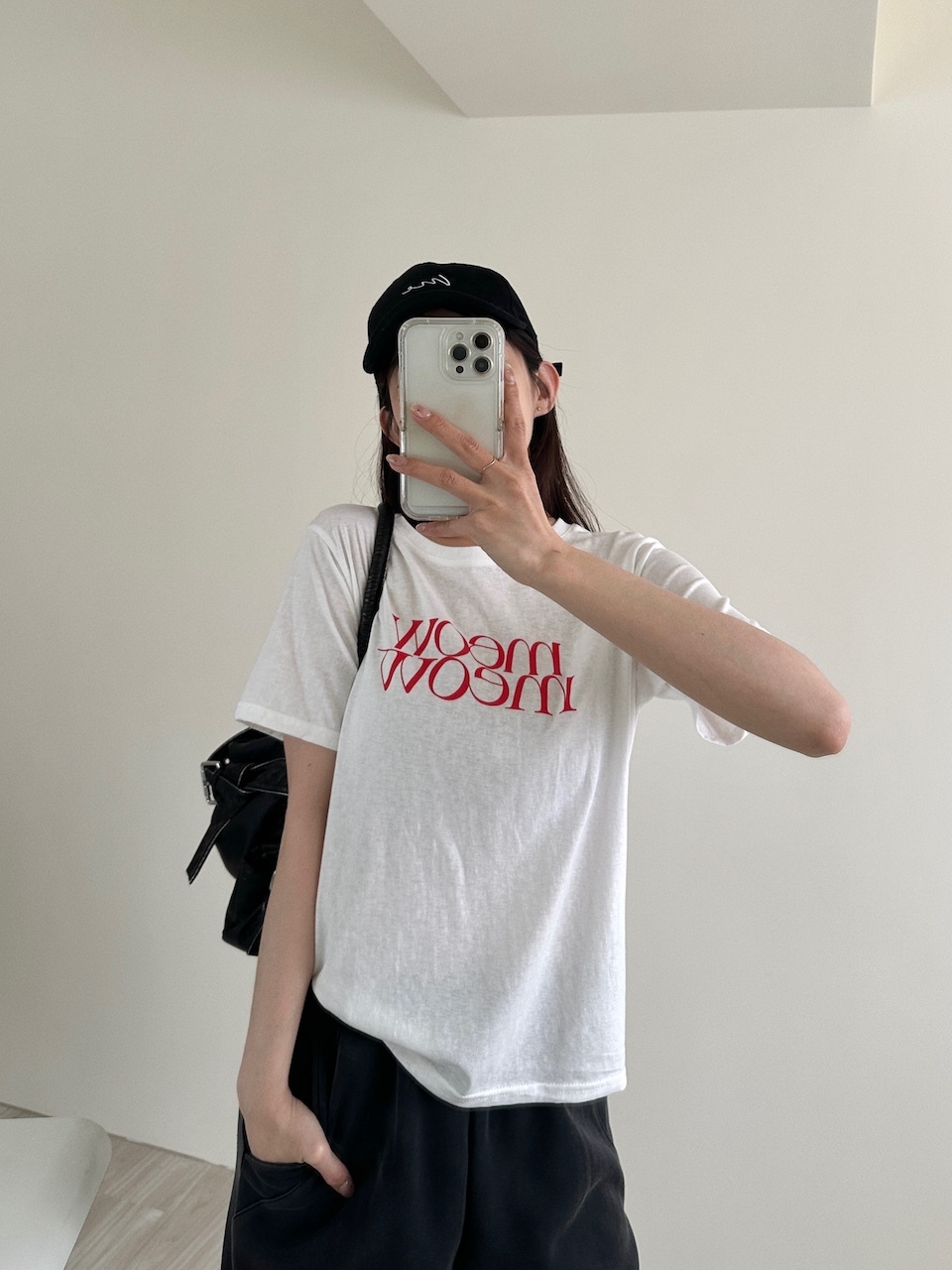 Meow Meow字母短袖Tee