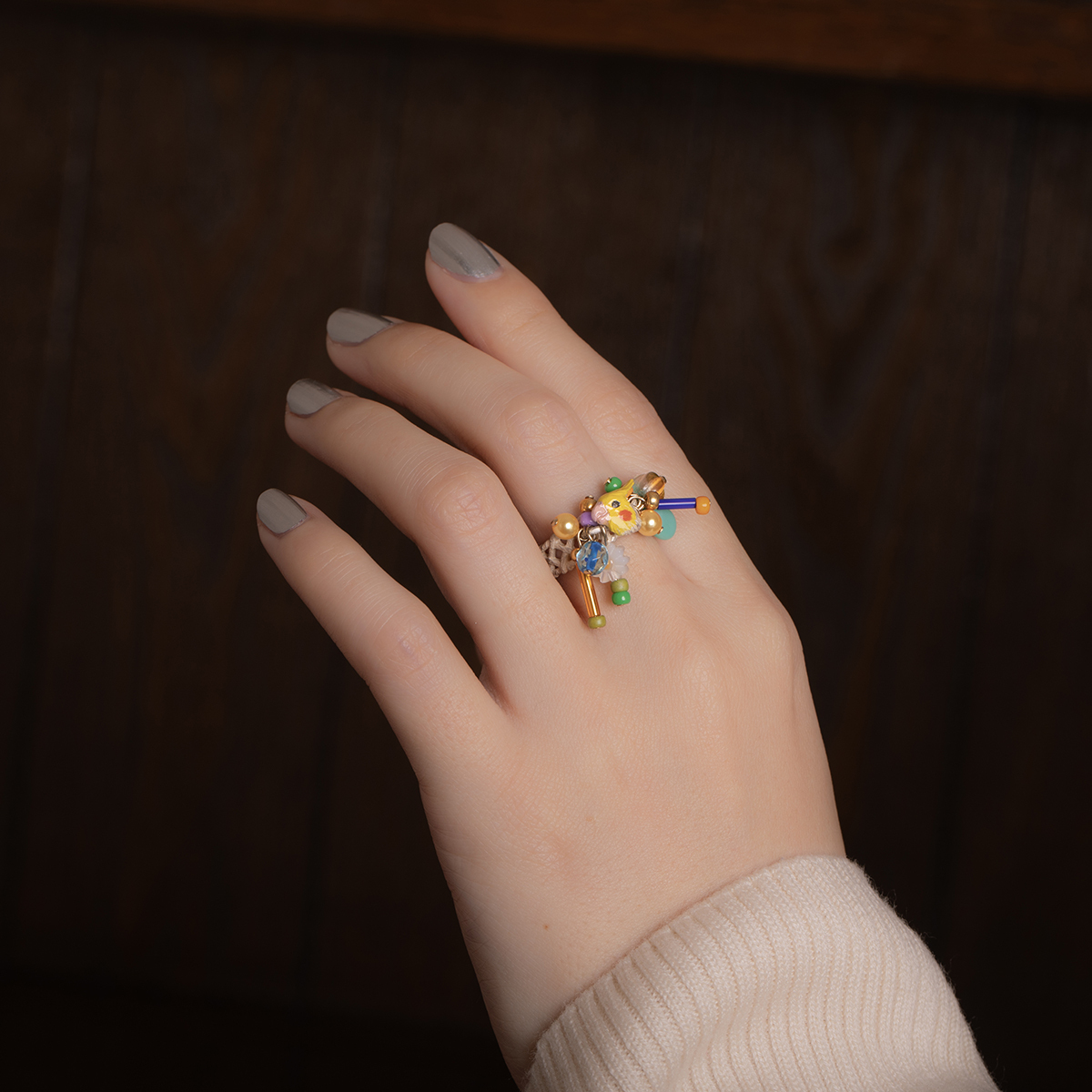 求偶中的玄鳳鸚鵡耳環/戒指/頸鏈