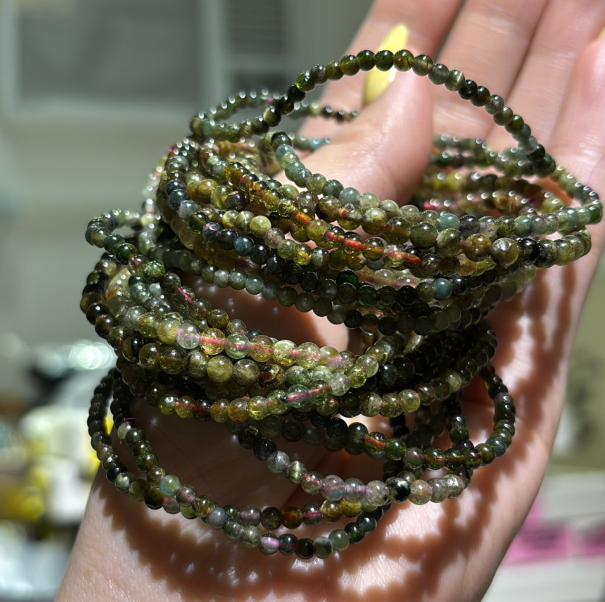 260411 - C3 3mm+透體綠碧璽手串