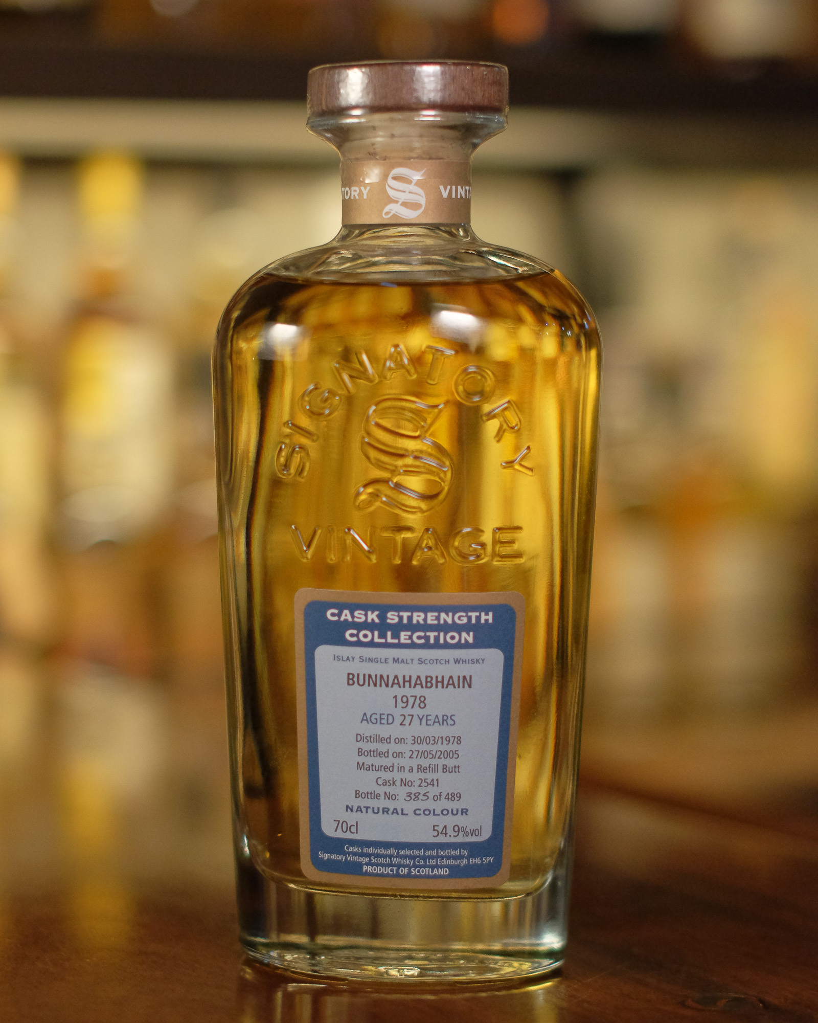 Bunnahabhain 1978/2005 27YO Refill Butt #2541 54.9% Signatory Vintage