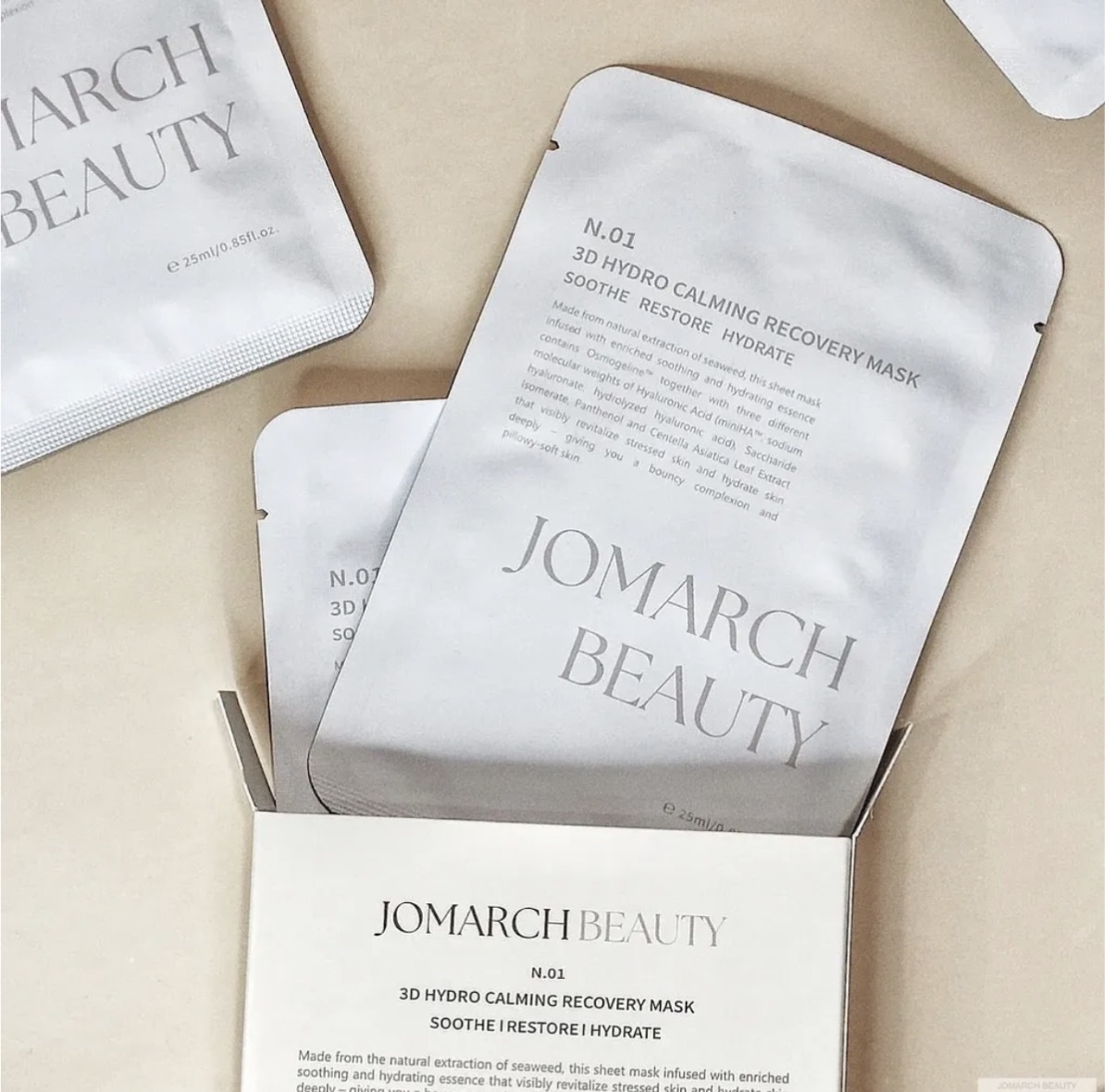 JOMARCH BEAUTY 3D強效舒緩海藻精萃面膜(一盒5片)