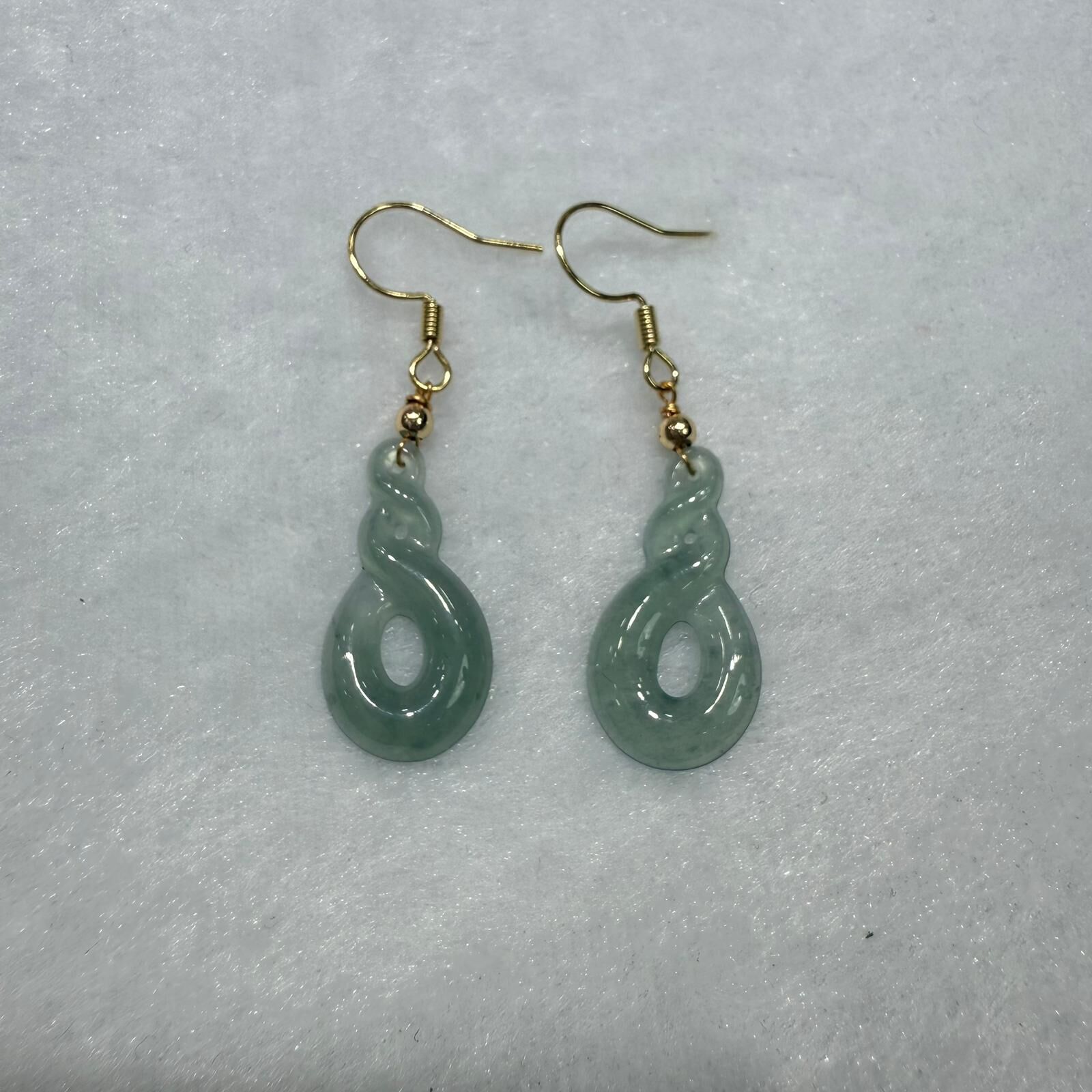 HKAG0411-005 藍水準安扣耳環 yy0602 (A5)