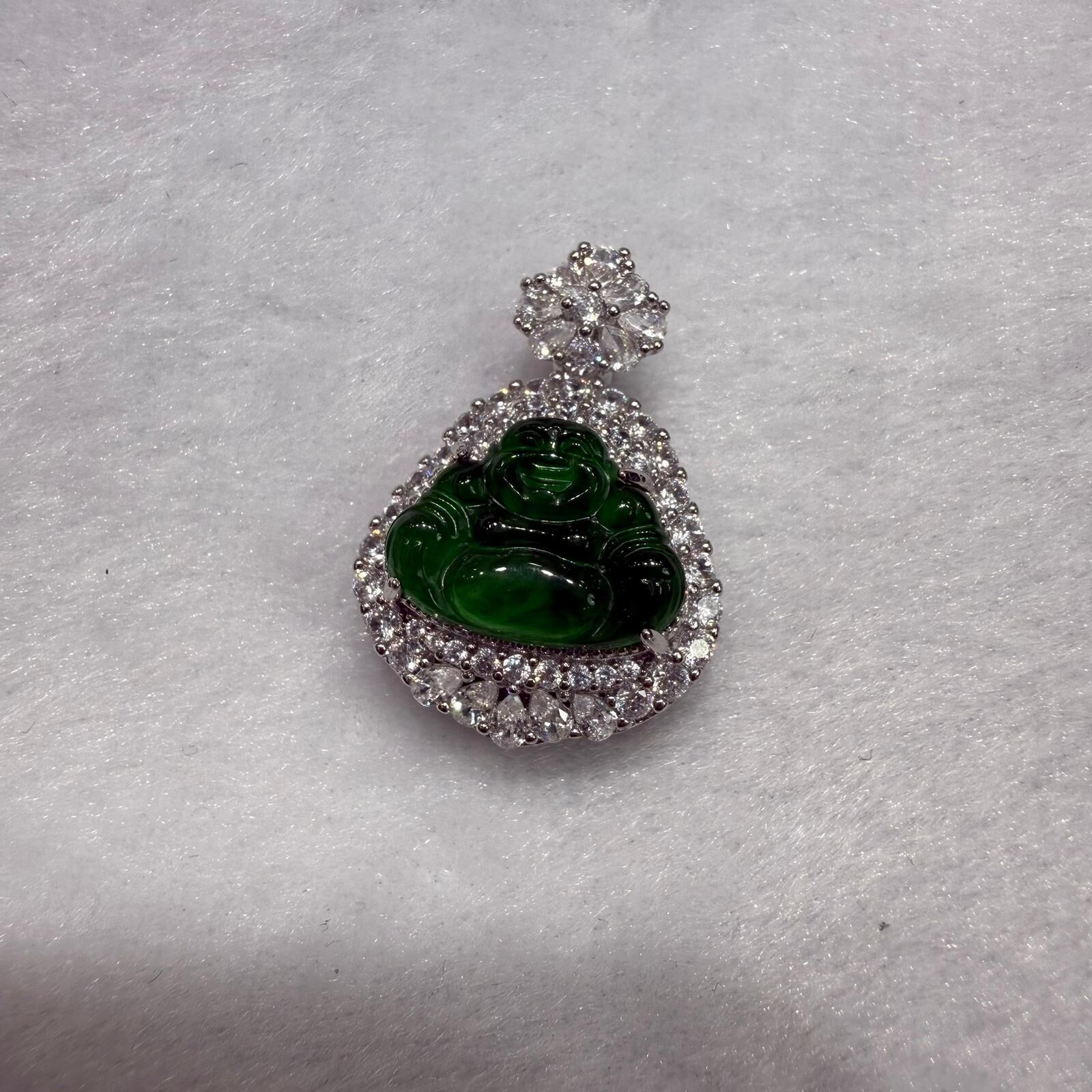 HKAG0411-017 綠佛公吊墜 yy0102 (A17)