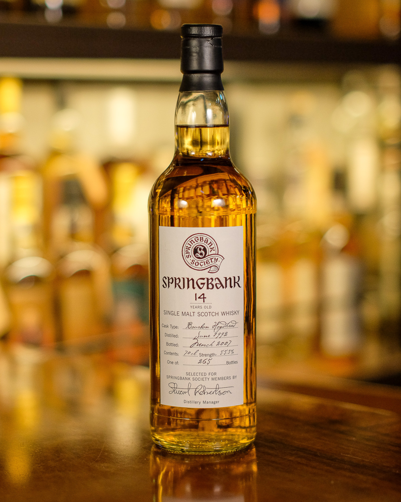 Springbank 1992/2007 14 Year Old 55.3% Bourbon Hogshead Society Bottling