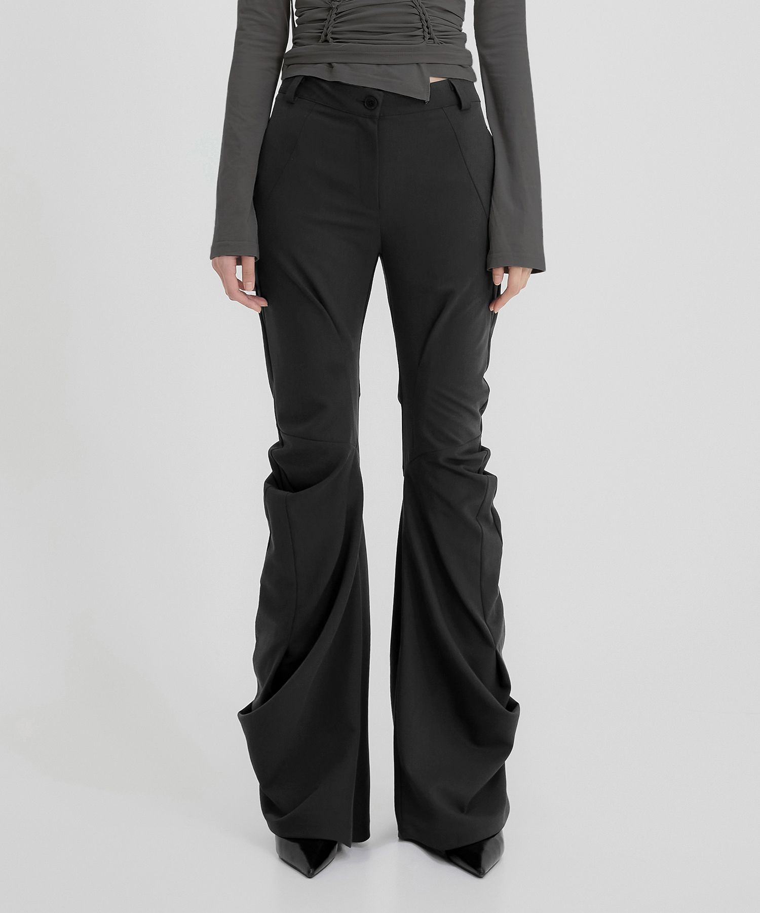 FLAREUP 不對稱垂墜長褲 FL-245_Black