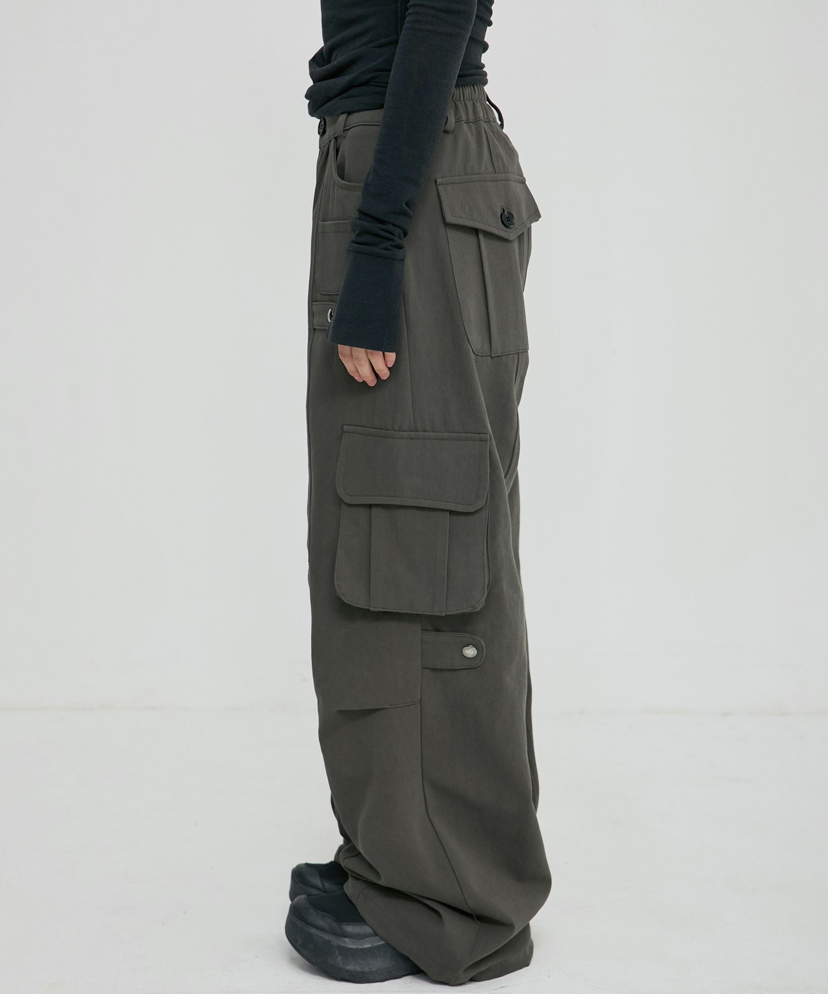 FLAREUP 寬版工裝褲 FL-262_Grayish Khaki