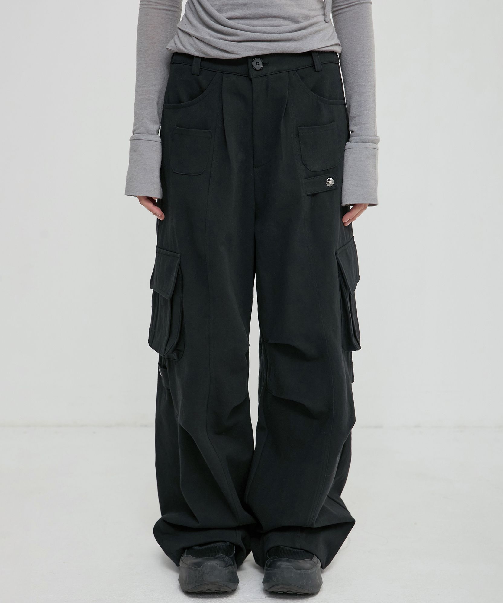 FLAREUP 寬版工裝長褲 FL-262_Black