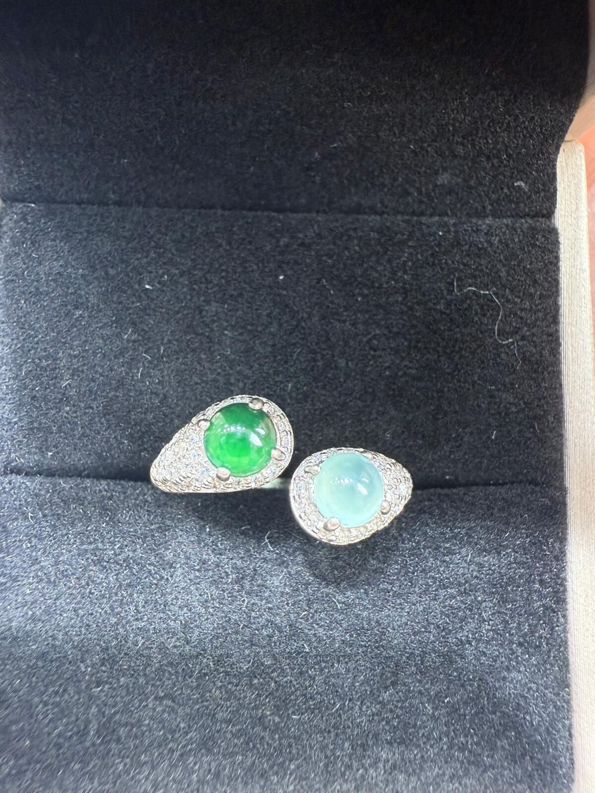 HKAG0411-301 合金雙色蛋面戒指 yy0423 (C1)