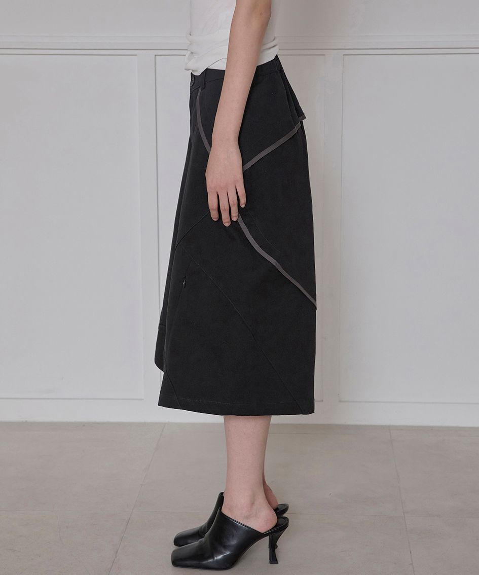 FLAREUP 不對稱百慕達短褲 FL-254_Black