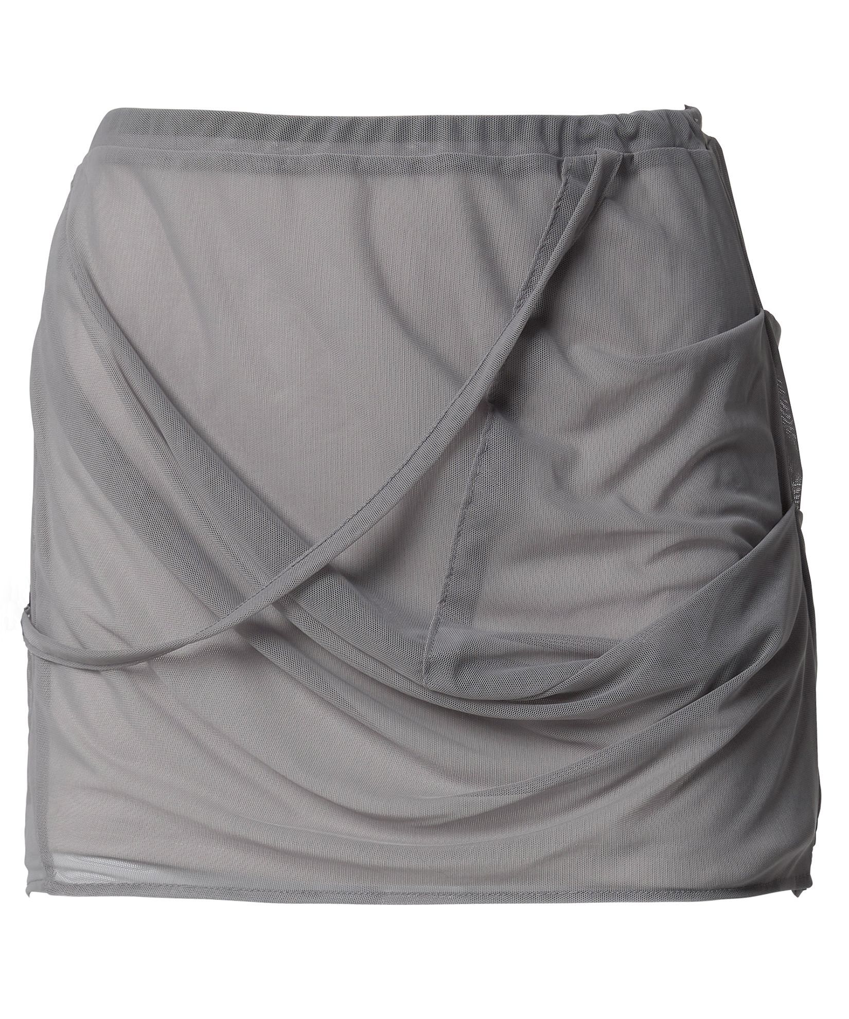 FLAREUP 垂墜網紗層次迷你裙 FL-265_Gray