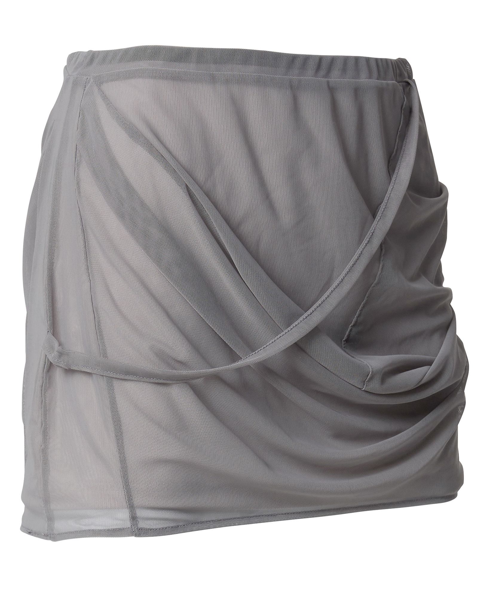 FLAREUP 垂墜網紗層次迷你裙 FL-265_Gray