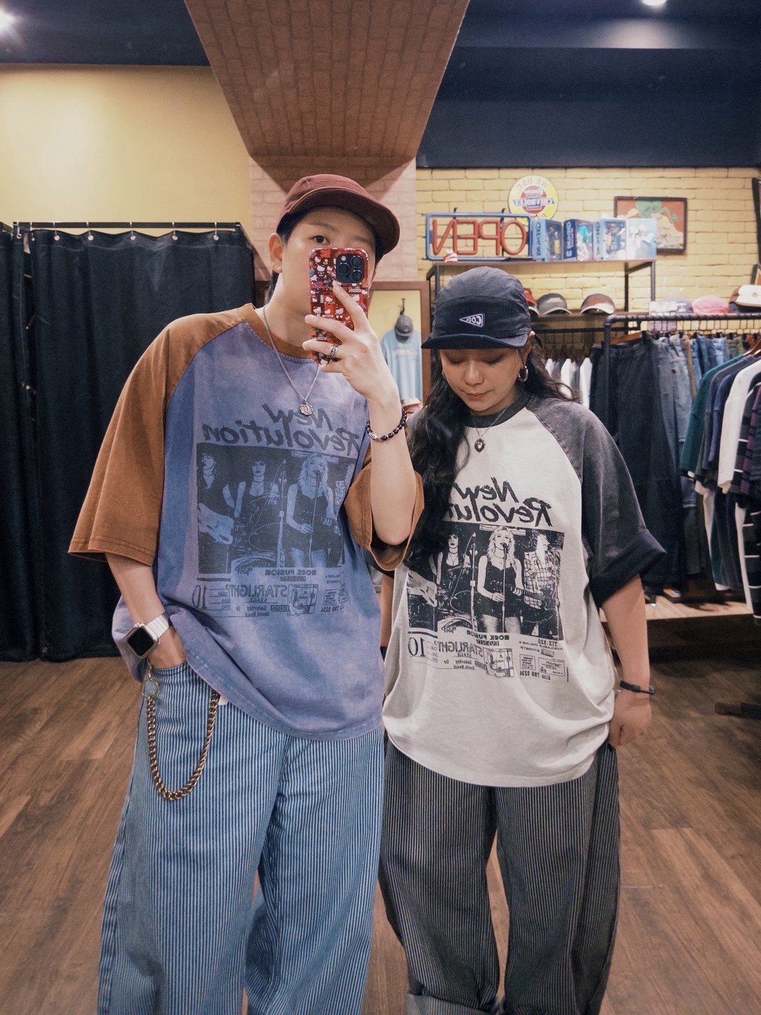 Rock搖滾革命插肩袖短TEE