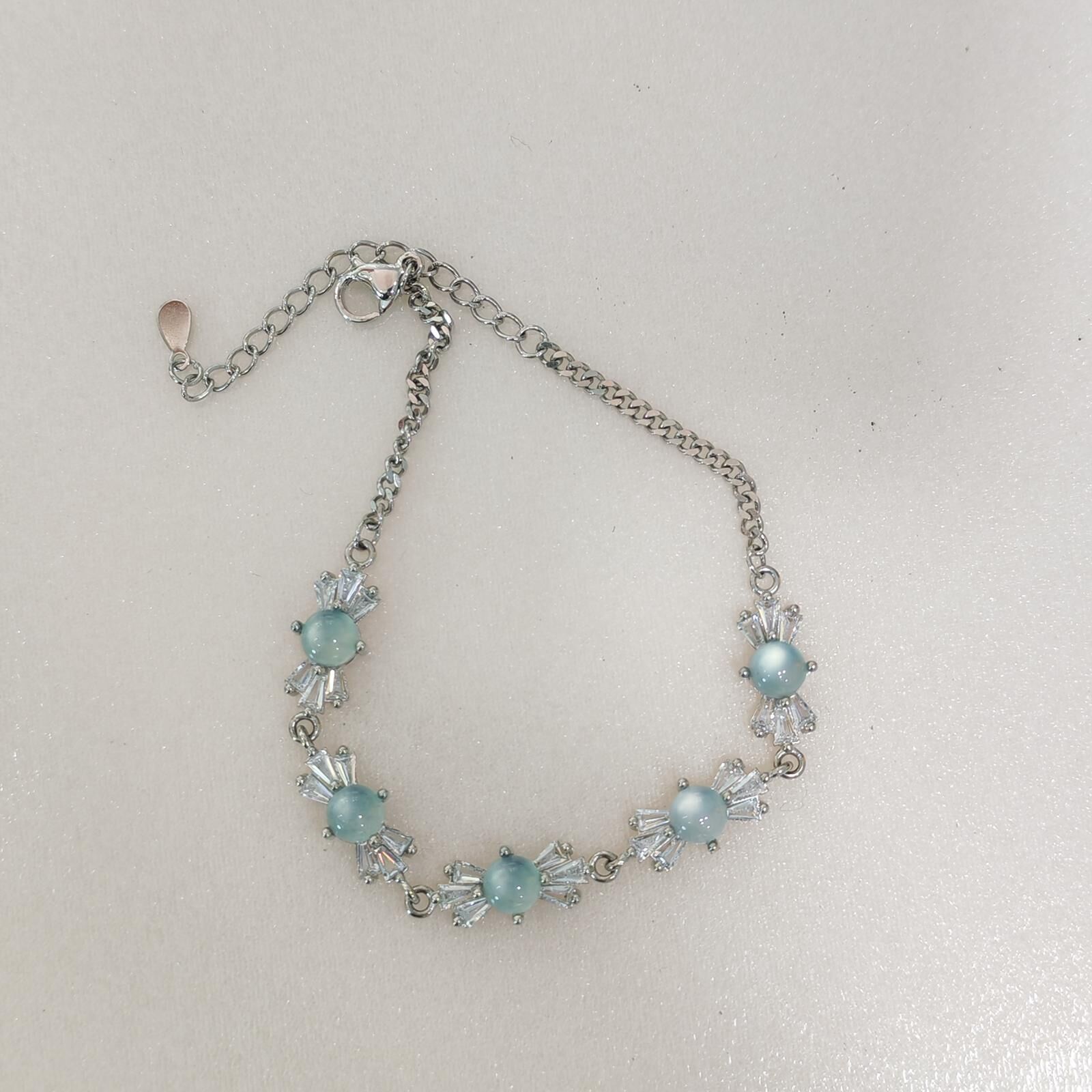 HKAG0411-318 白冰蛋面手鏈 yy0121 (C18)