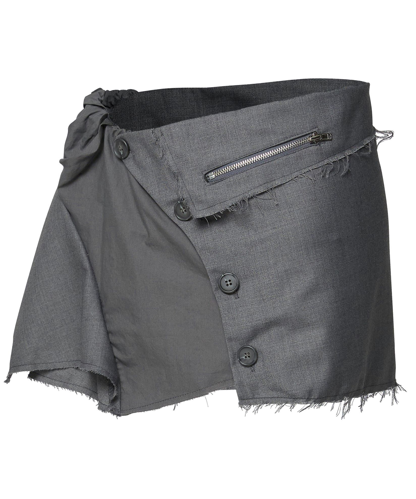 FLAREUP 不對稱層次迷你裙 FL-267_Dark