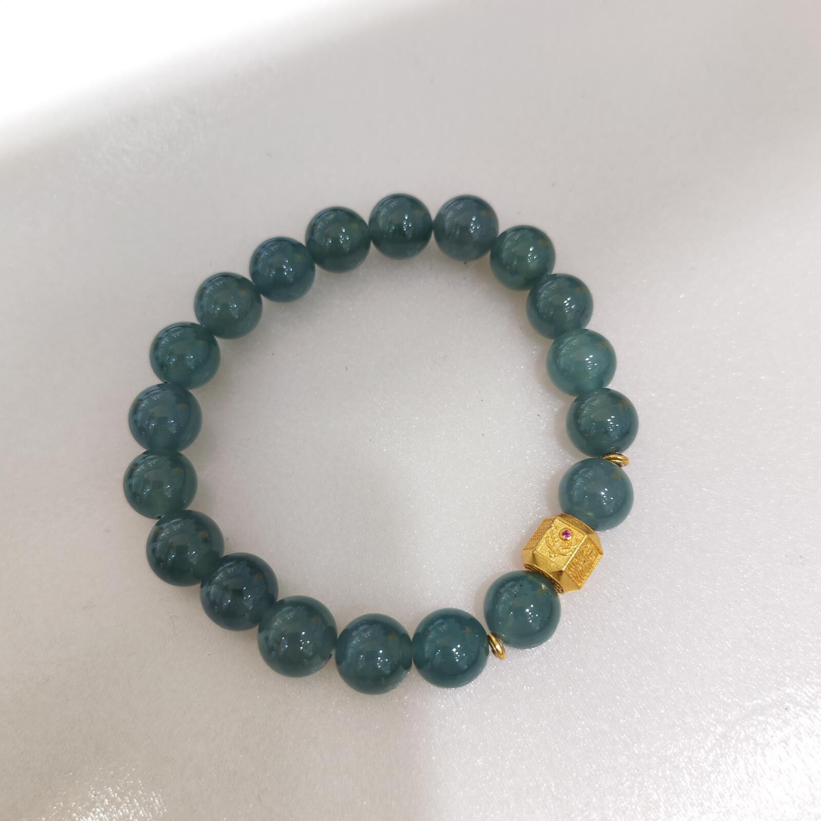 HKAG0411-332 S925銀10mm藍水手串 yy0435 (C32)【連證連盒】