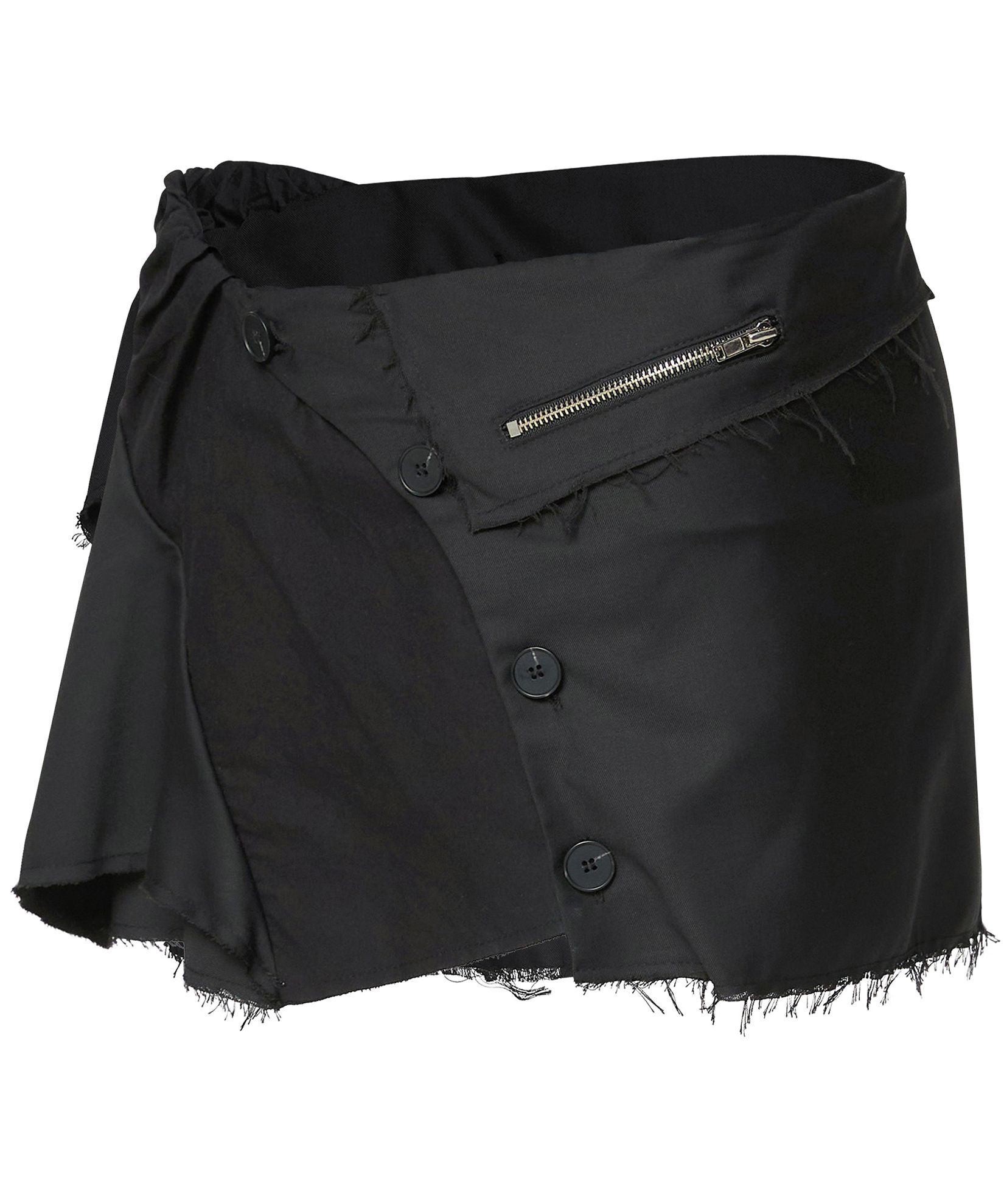 FLAREUP 不對稱層次迷你裙 FL-267_Black