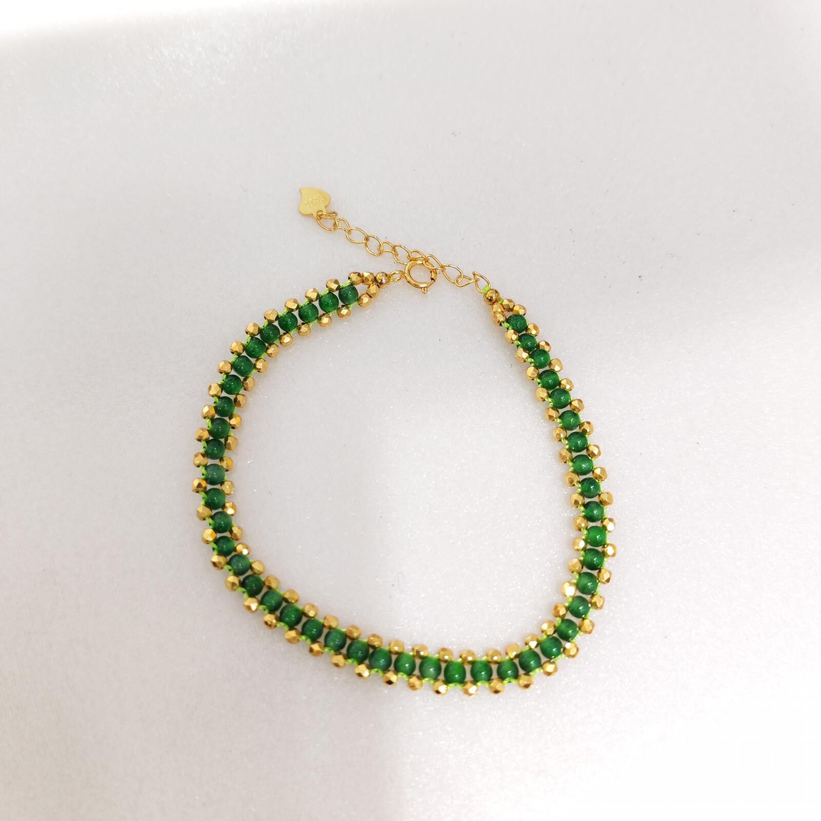 HKAG0411-334 S925銀爆閃3mm小米珠手鏈 yy0209 (C34)【連證連盒】