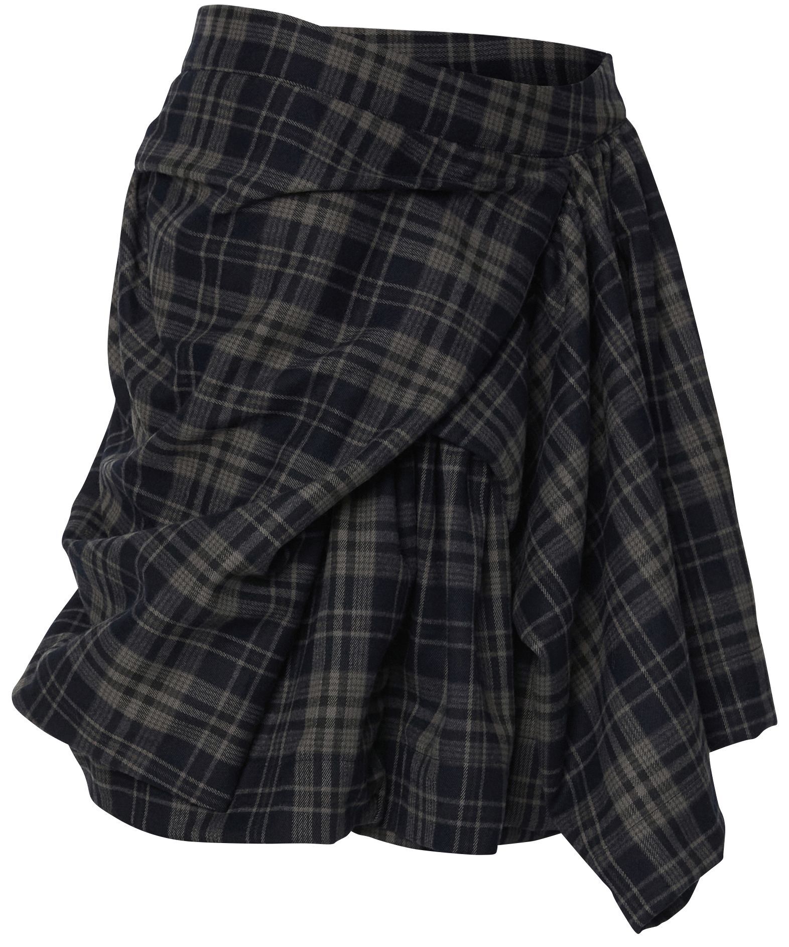 FLAREUP 非對稱垂墜層次裙 FL-252_Checkered