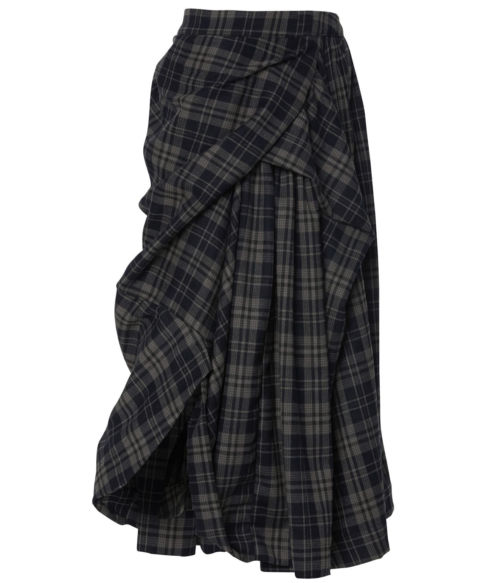 FLAREUP 不對稱垂墜層次長裙 FL-256_Checked