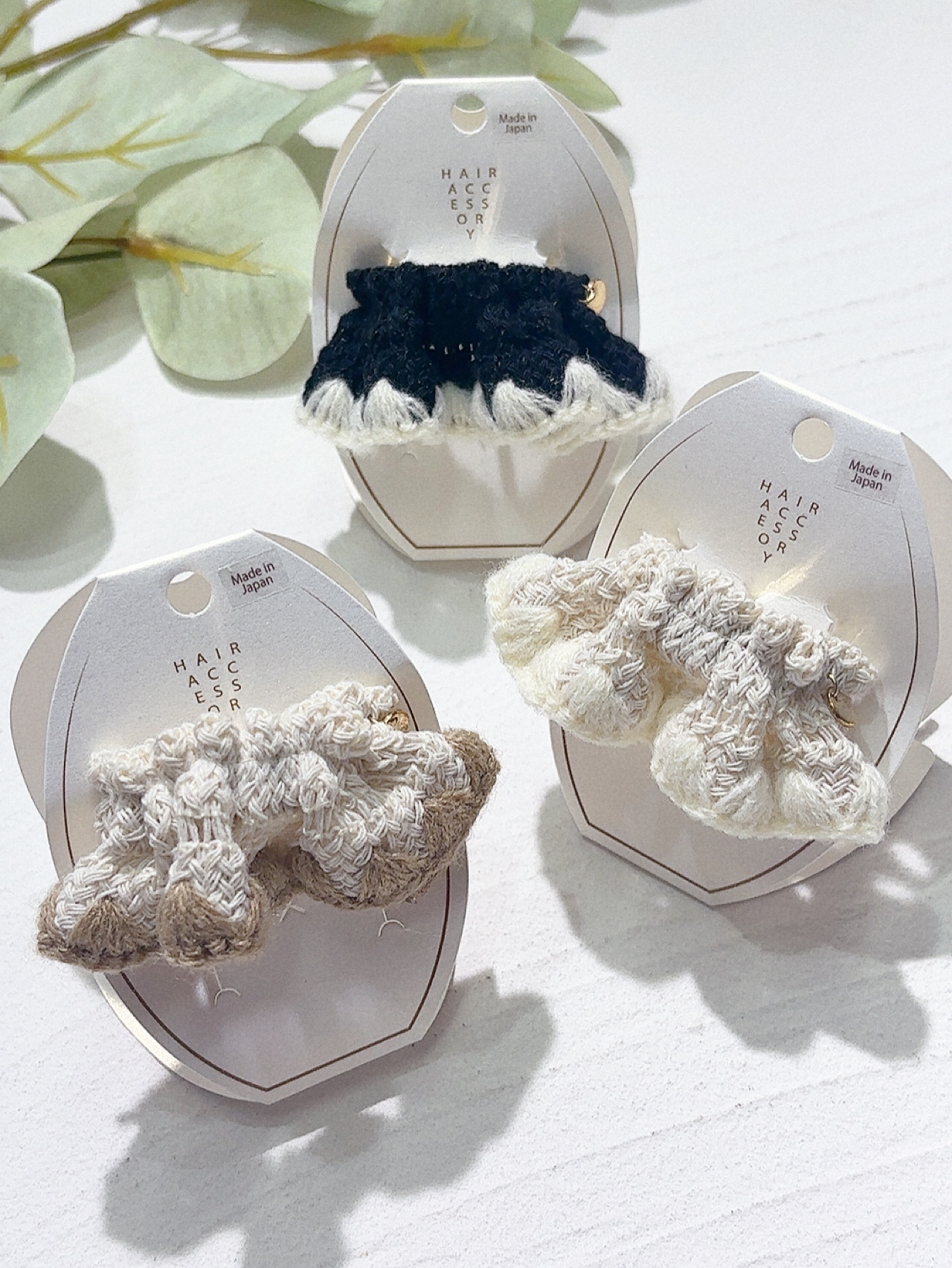 [日本制]編織羊毛質感褶皺髮插