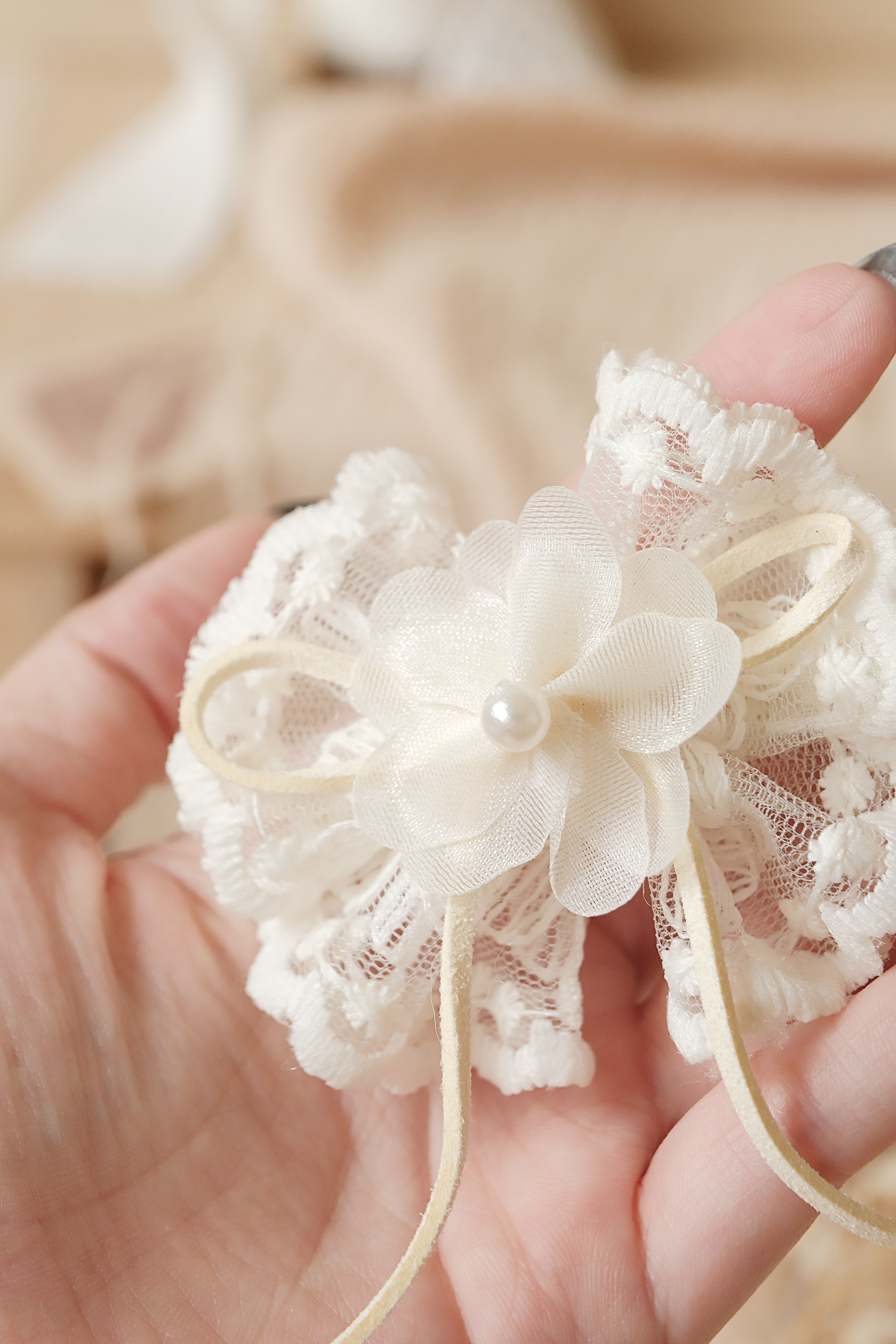 微光小花蝴蝶結髮夾