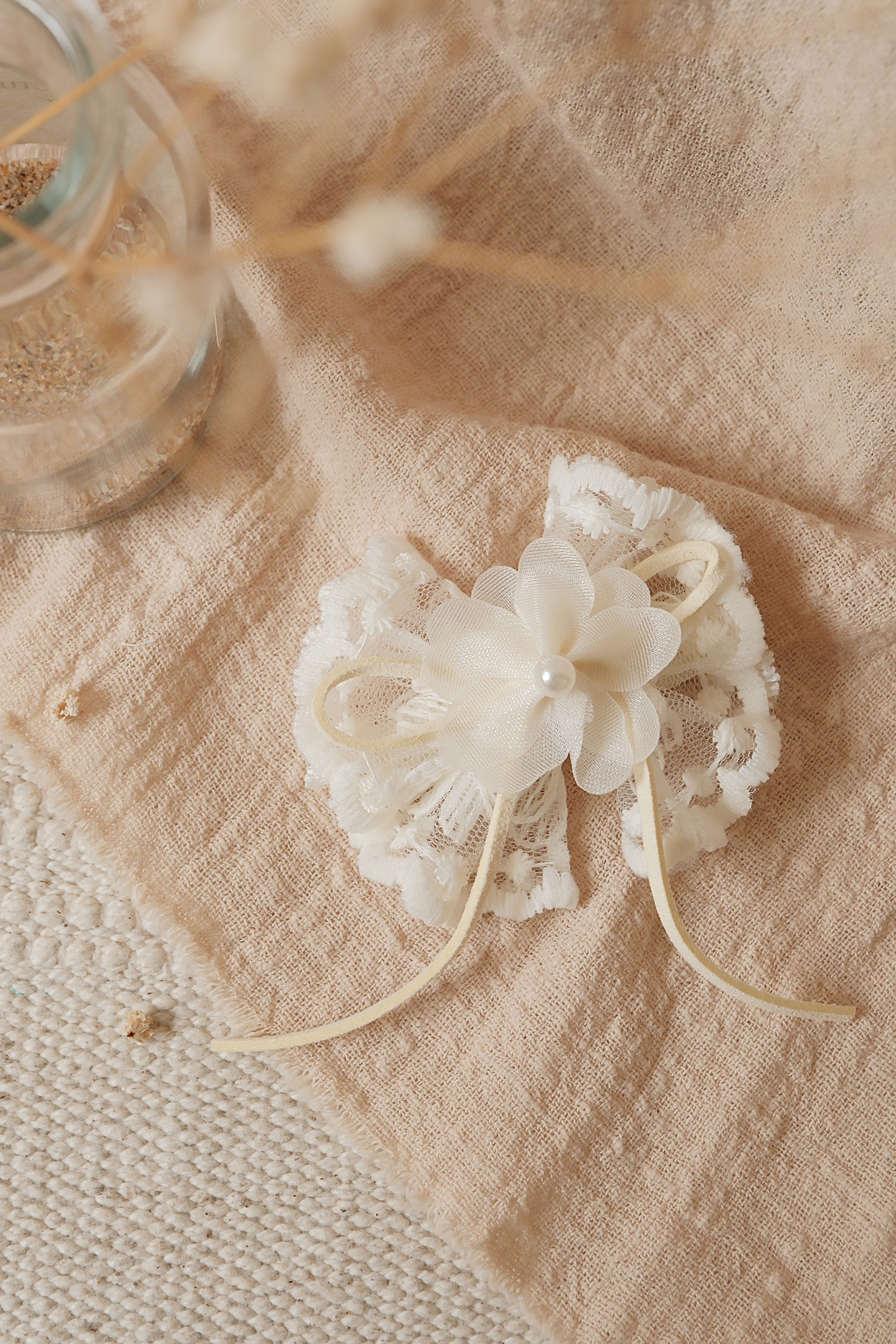 微光小花蝴蝶結髮夾