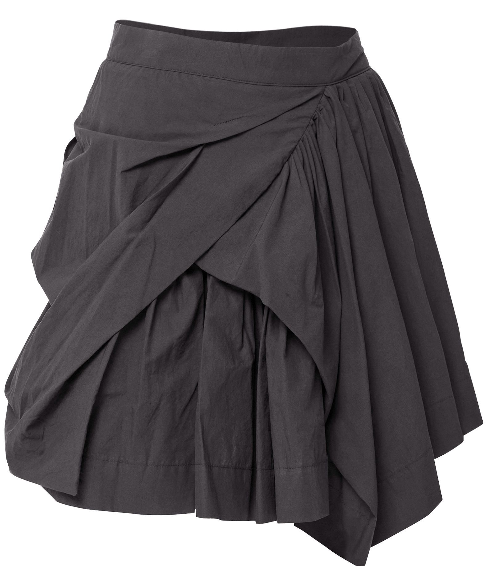 FLAREUP 不對稱垂墜層次裙 FL-252_Charcoal