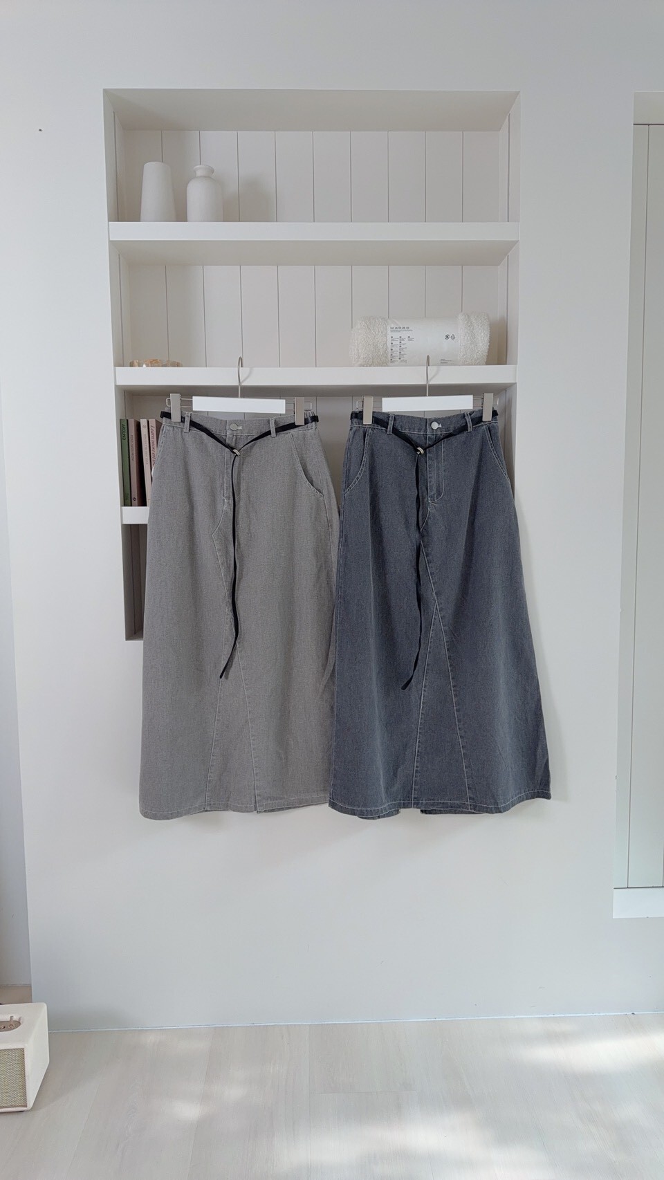 日常百搭牛仔裙M-XL 2colors