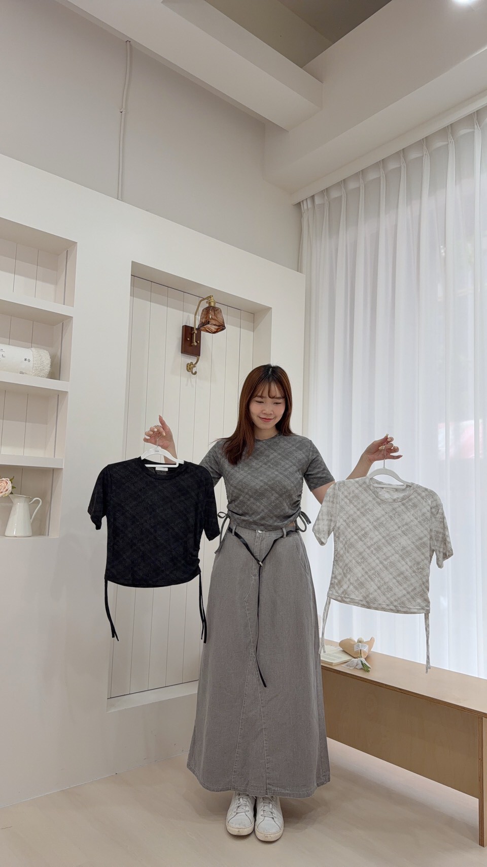 日常百搭牛仔裙M-XL 2colors