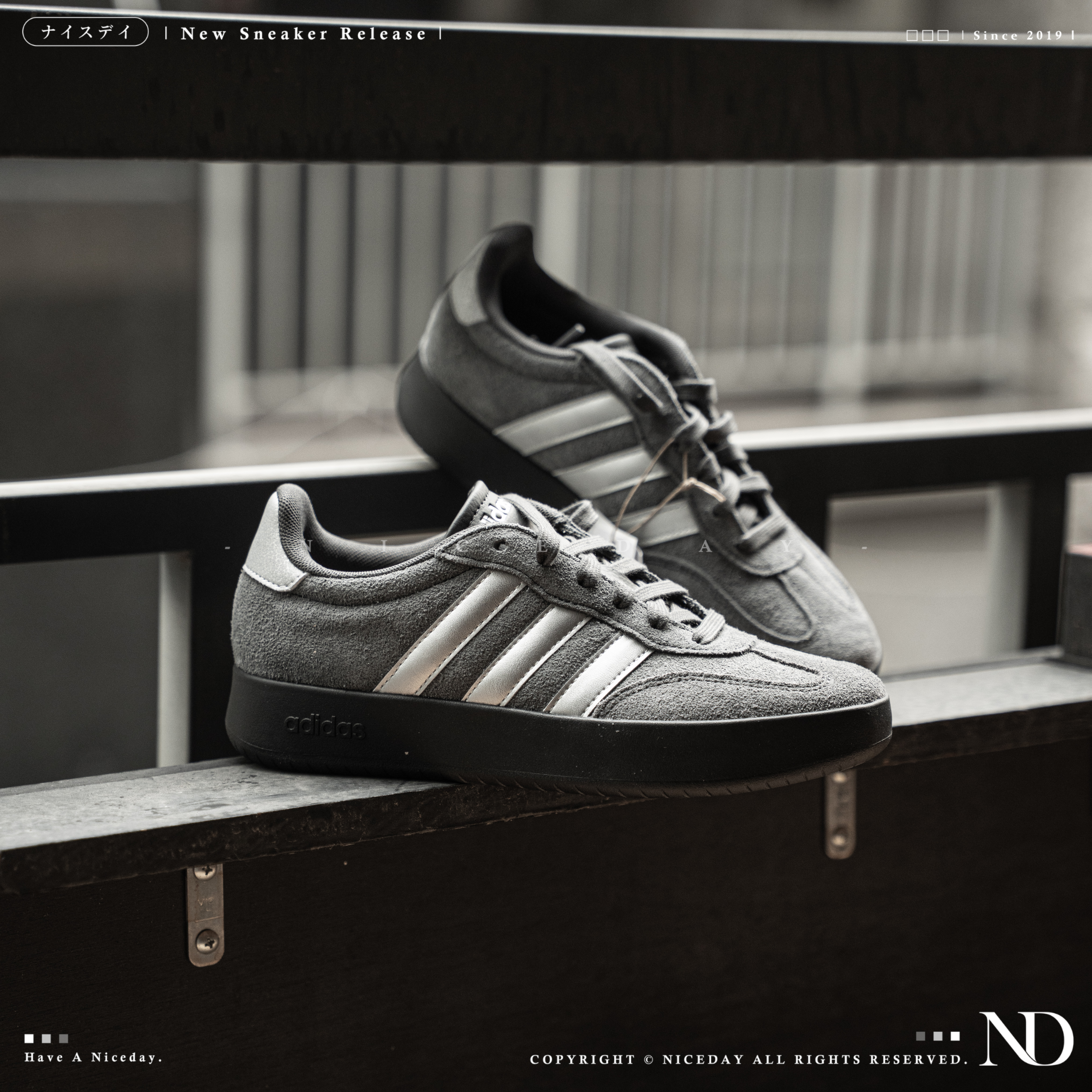 NICEDAY 代購 ADIDAS BARREDA 灰銀 銀 灰狼 板鞋 薄底 KH6999