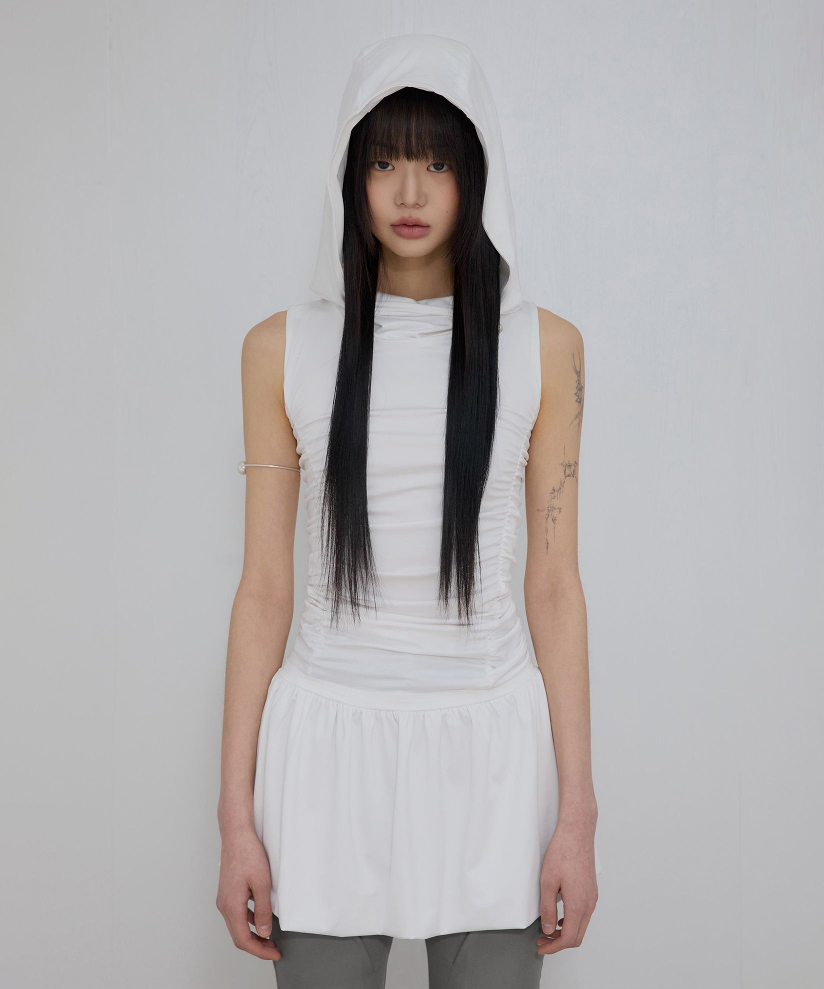 FLAREUP 連帽高領洋裝 FL-155_White