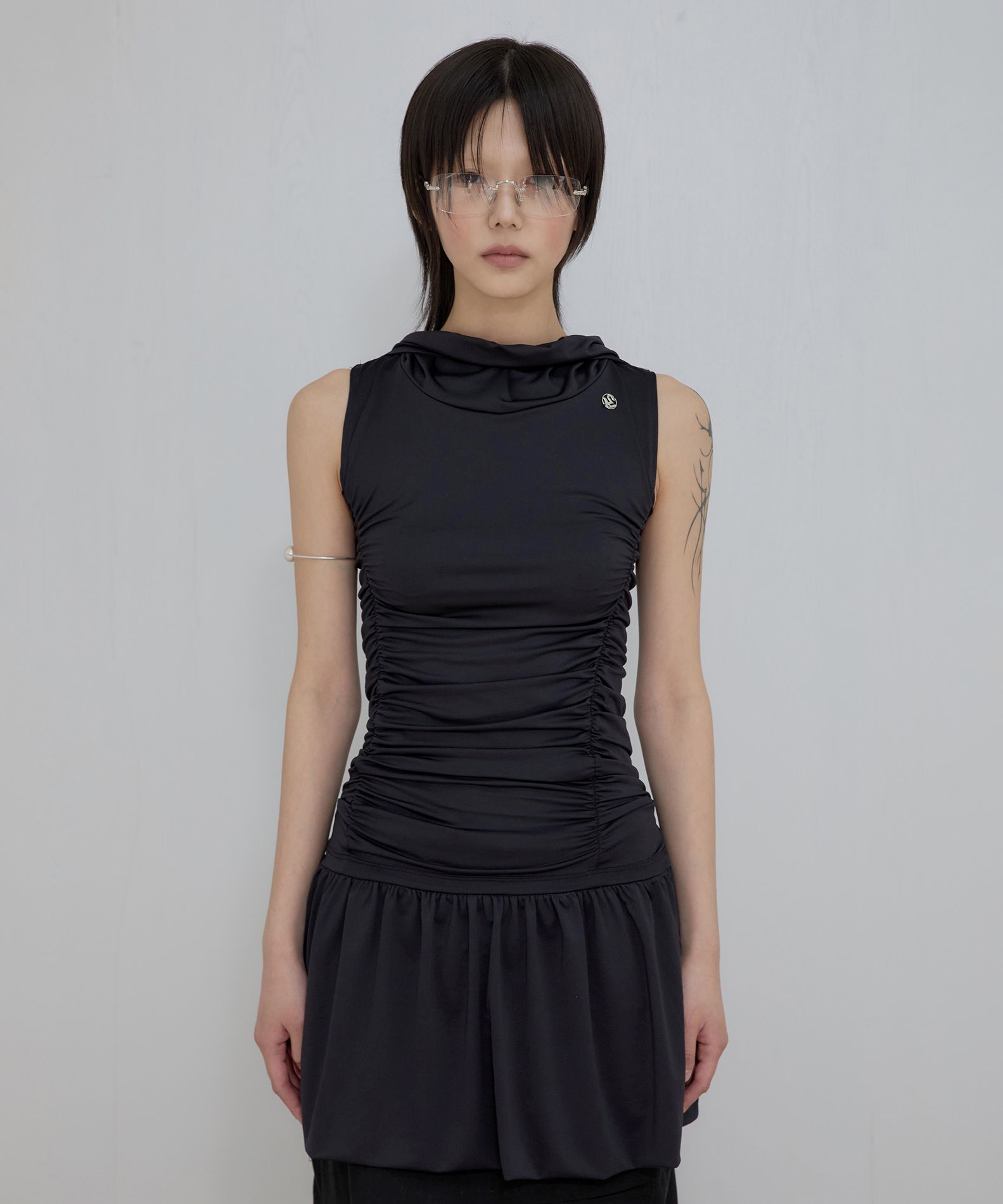 FLAREUP 連帽高領洋裝 FL-155_Black