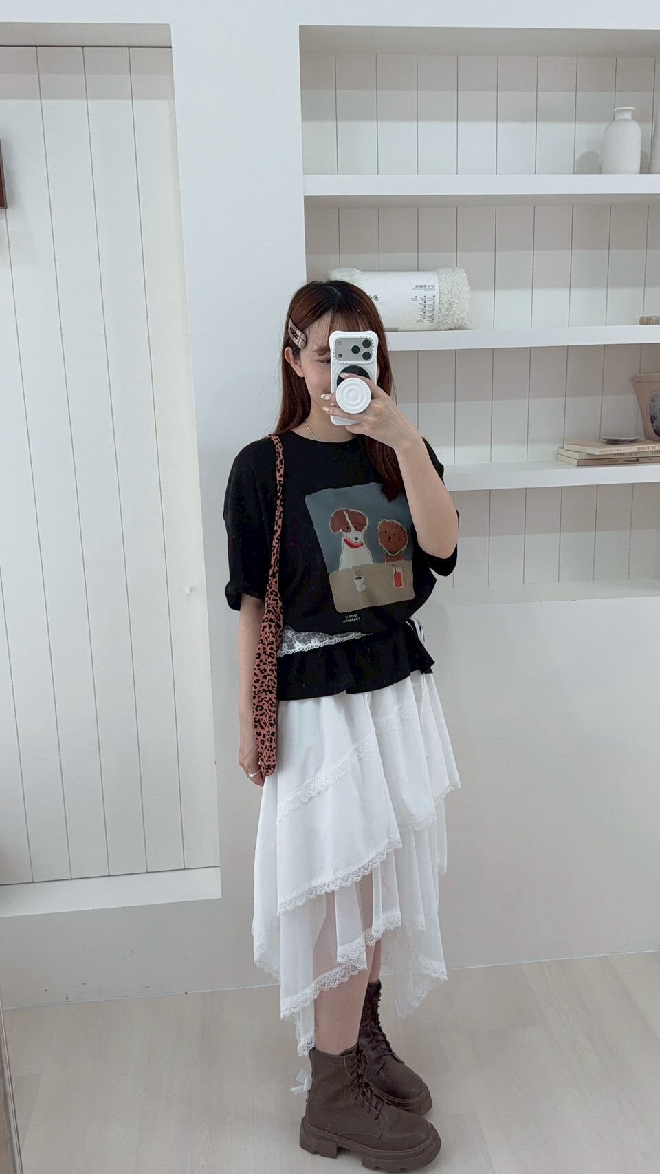 設計感滾邊蕾絲裙 2colors