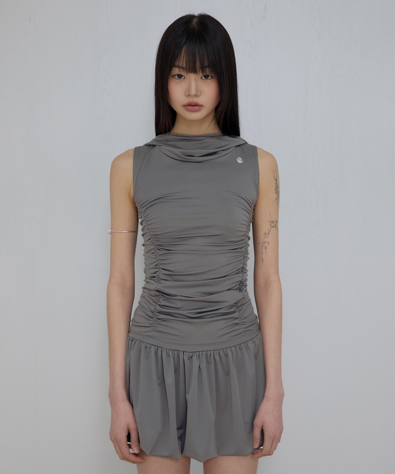 FLAREUP 連帽高領洋裝 FL-155_Gray