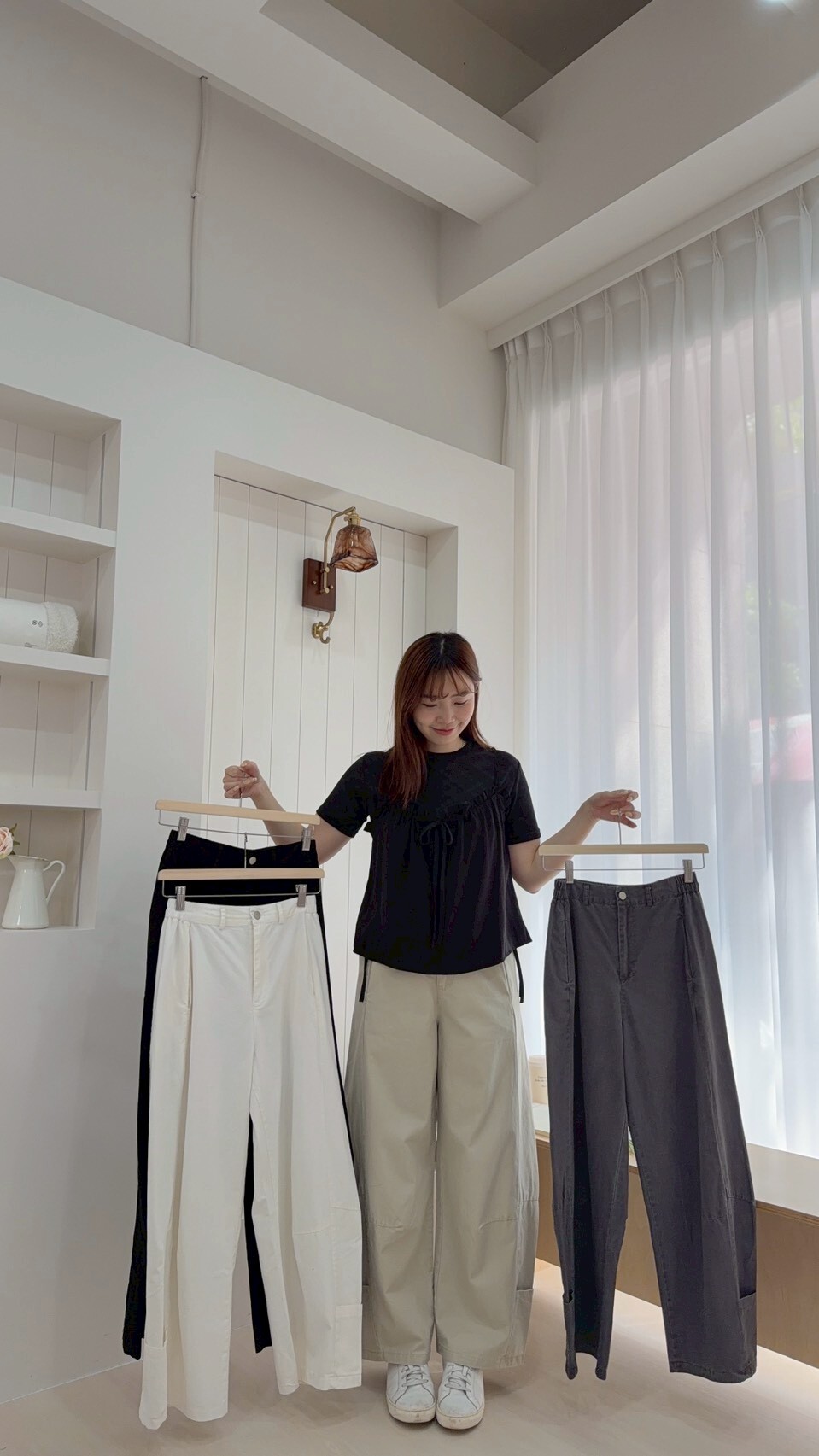 修修腿棉麻繭型褲 4colors