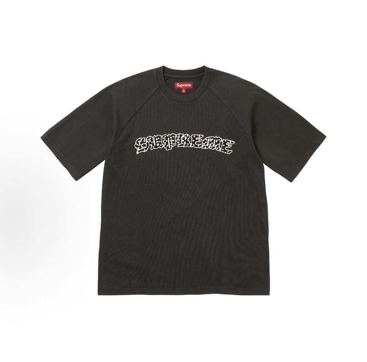 【Focus Store】現貨秒發 Supreme SS26 Week5 Embroidered Rhinestone Raglan S/S Top "Black" 貼鑽 短袖 黑色