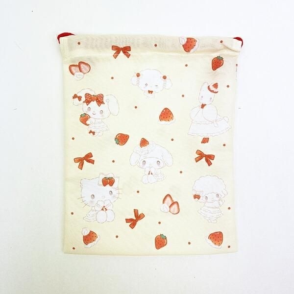 日本 Sanrio 草莓蛋糕系列 - 束繩袋套裝 (3入)