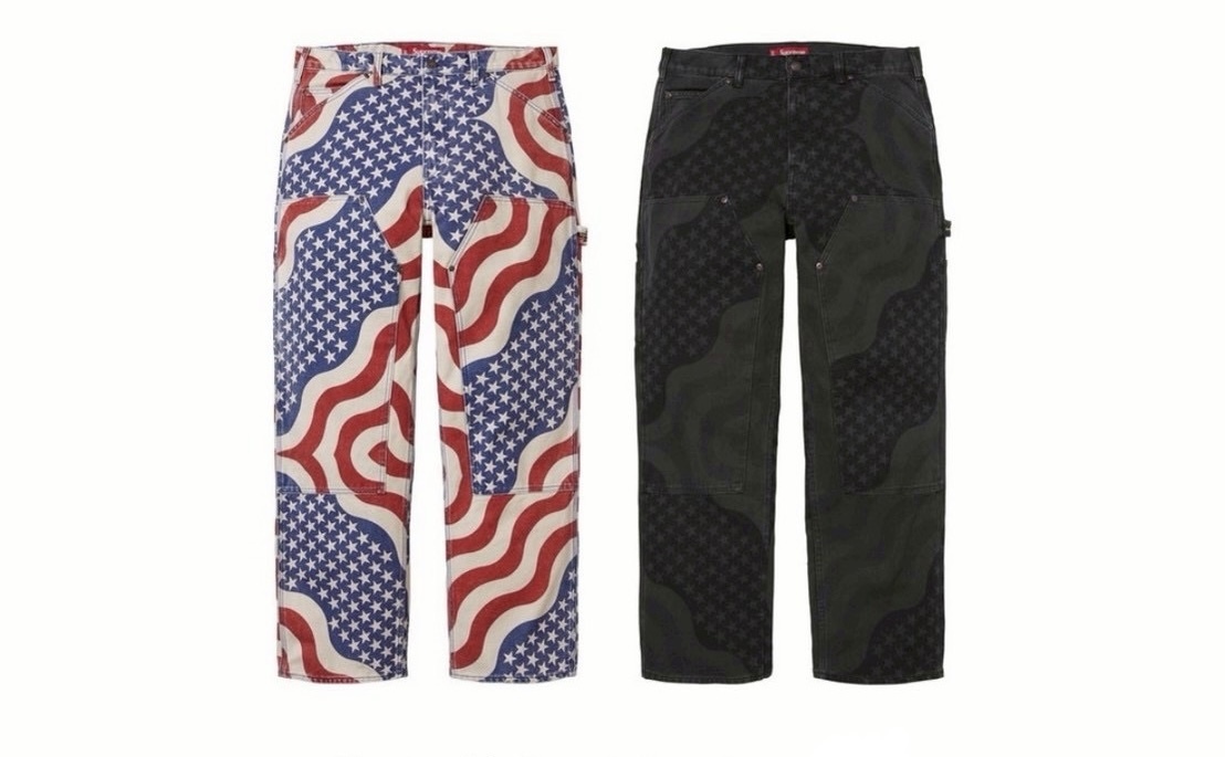 【Focus Store】現貨秒發 Supreme SS26 Week5 Flag Double Knee Painter Pant 國旗圖騰 牛仔褲