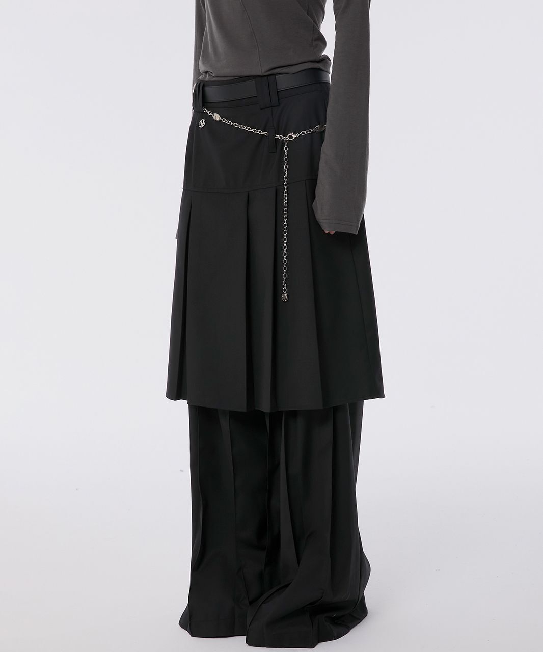 FLAREUP 百褶中長裙 FL-243_Black