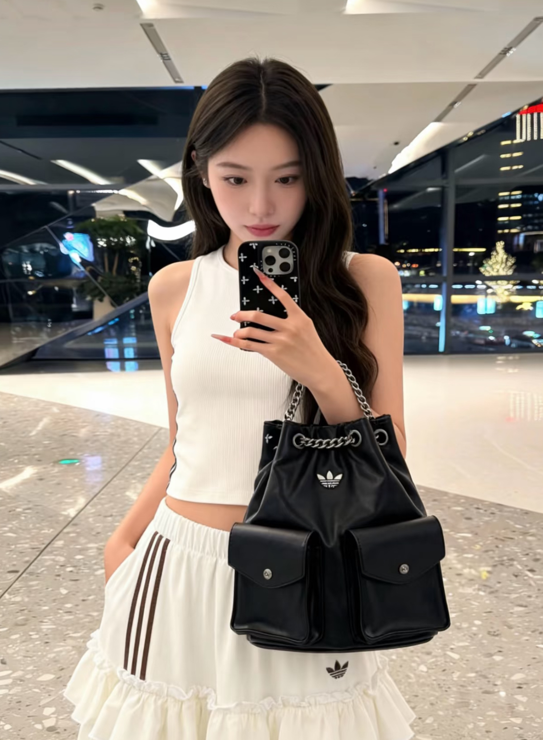 <快速出貨>Adidas Originals 小香風 後背包 黑色