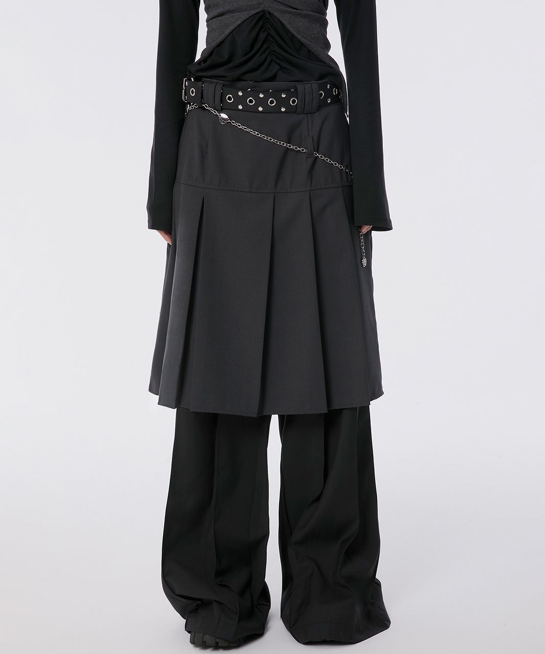 FLAREUP 百褶中長裙 FL-243_Charcoal