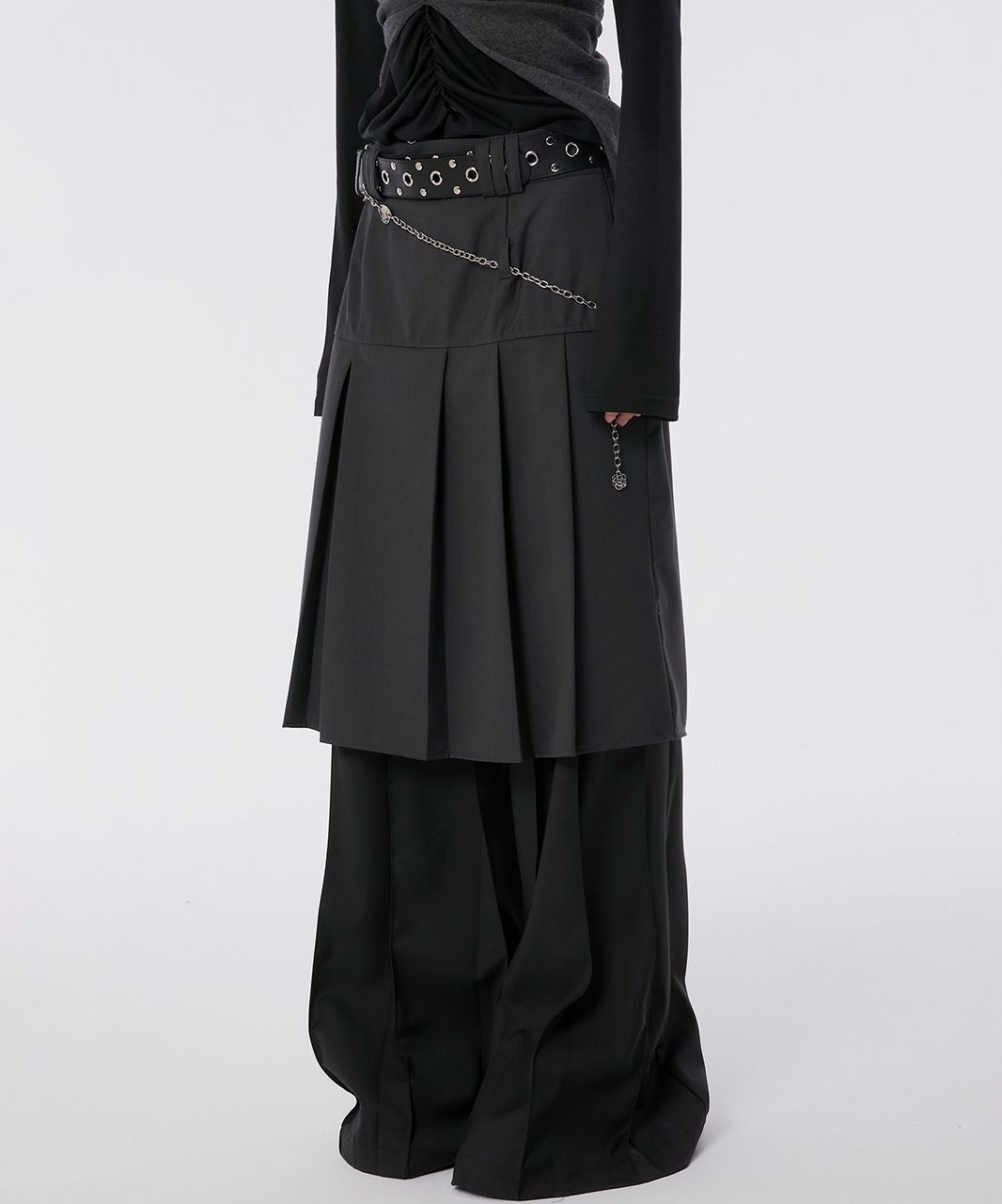 FLAREUP 百褶中長裙 FL-243_Charcoal