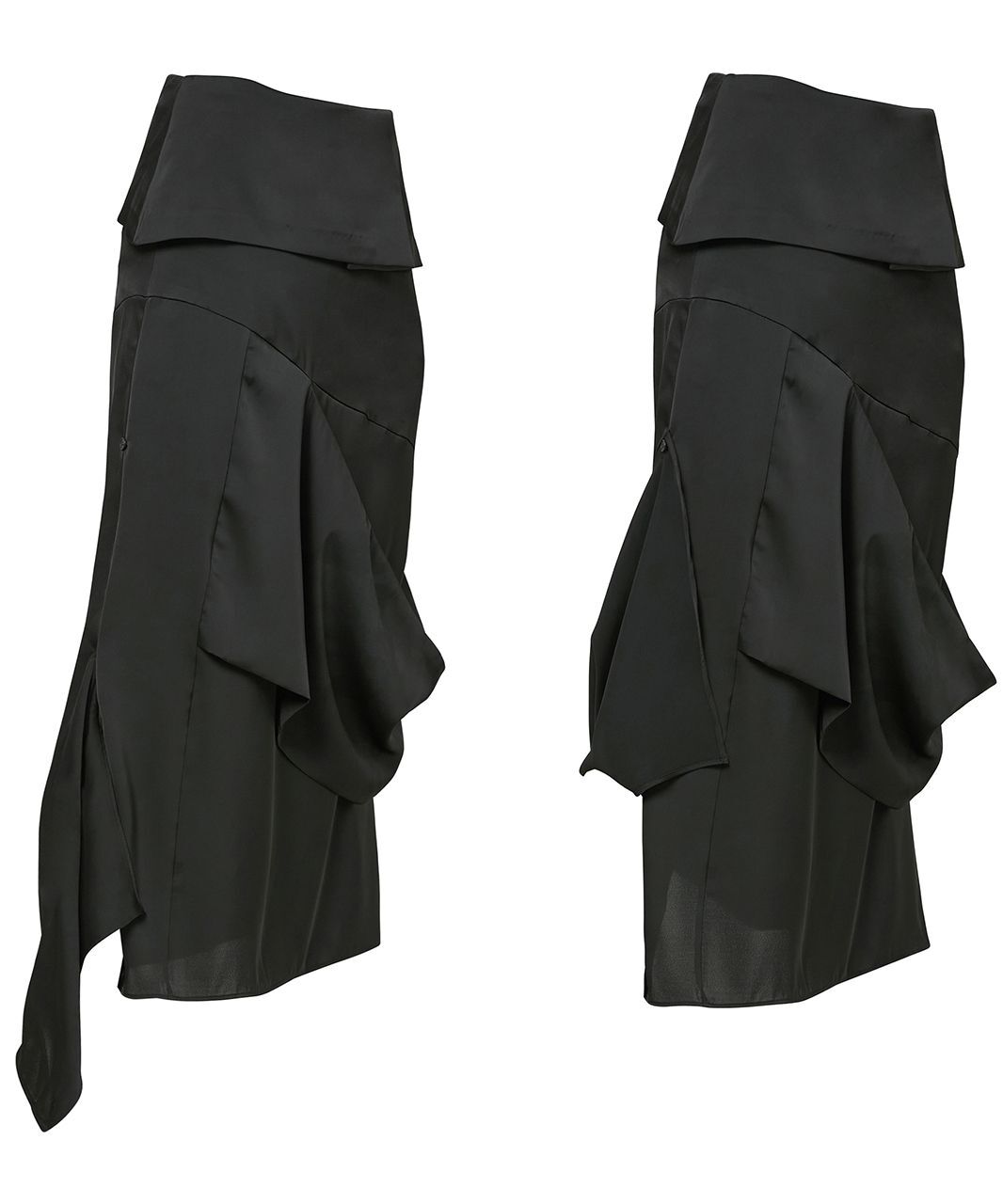 FLAREUP 垂墜感層疊長裙 FL-241_Black