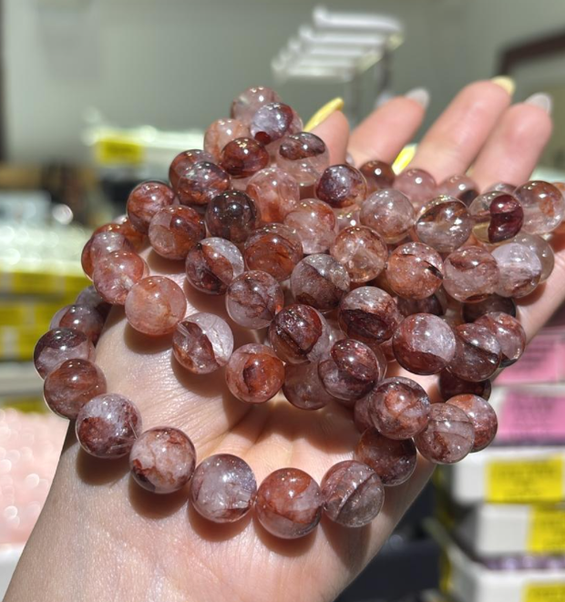 260411 - C27 11mm+高貨紅膠花手串（孤）