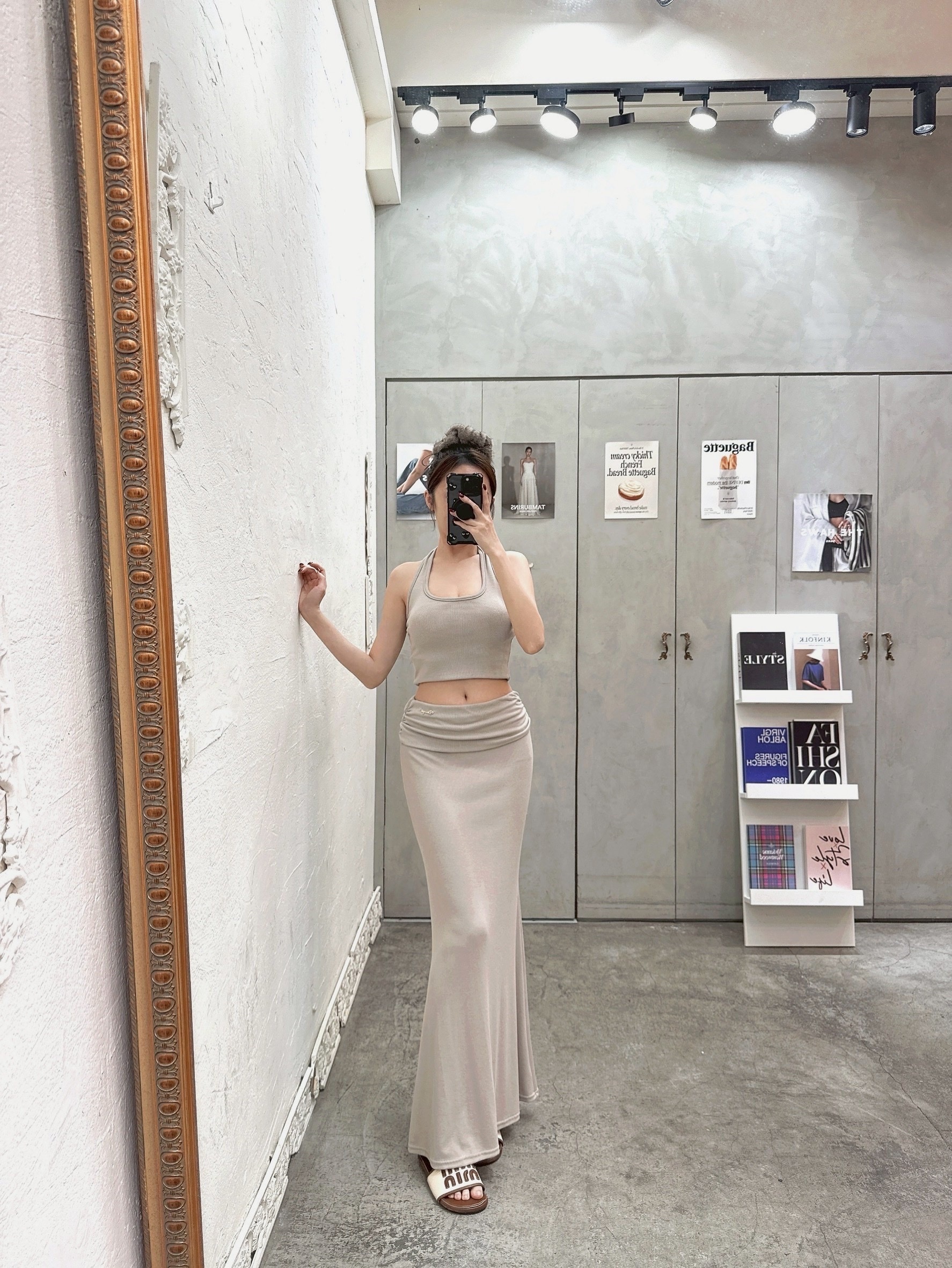 [新品九折優惠] 🇹🇼工字反折長裙set | 偷偷修飾腹部線條