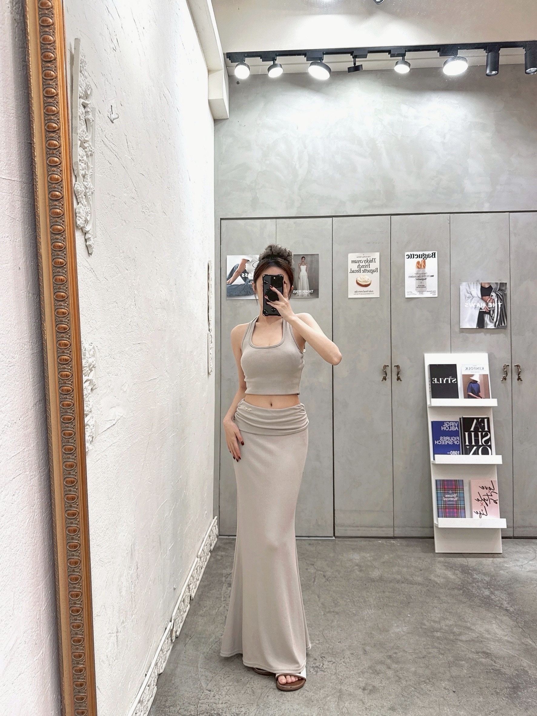 [新品九折優惠] 🇹🇼工字反折長裙set | 偷偷修飾腹部線條