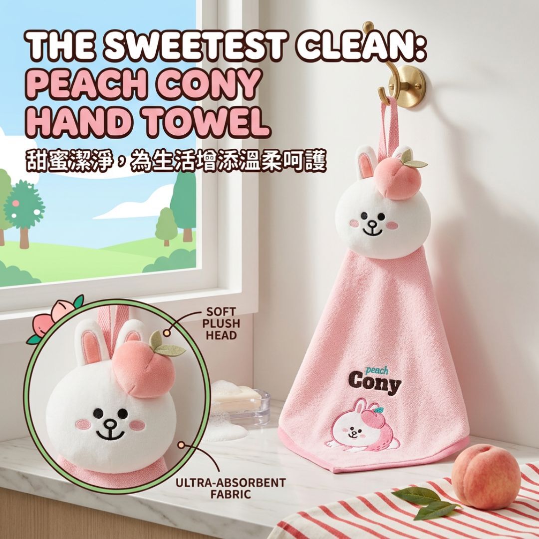 LINE FRIENDS 水果系列 3D多用途抹手毛巾-CONY